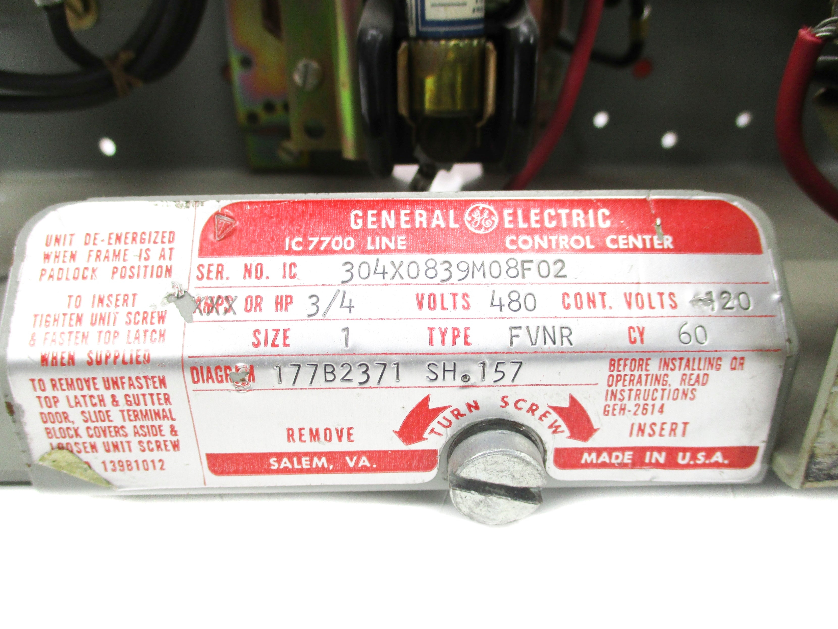 GENERAL ELECTRIC IC7700FVNR (AS PICTURED) UNMP