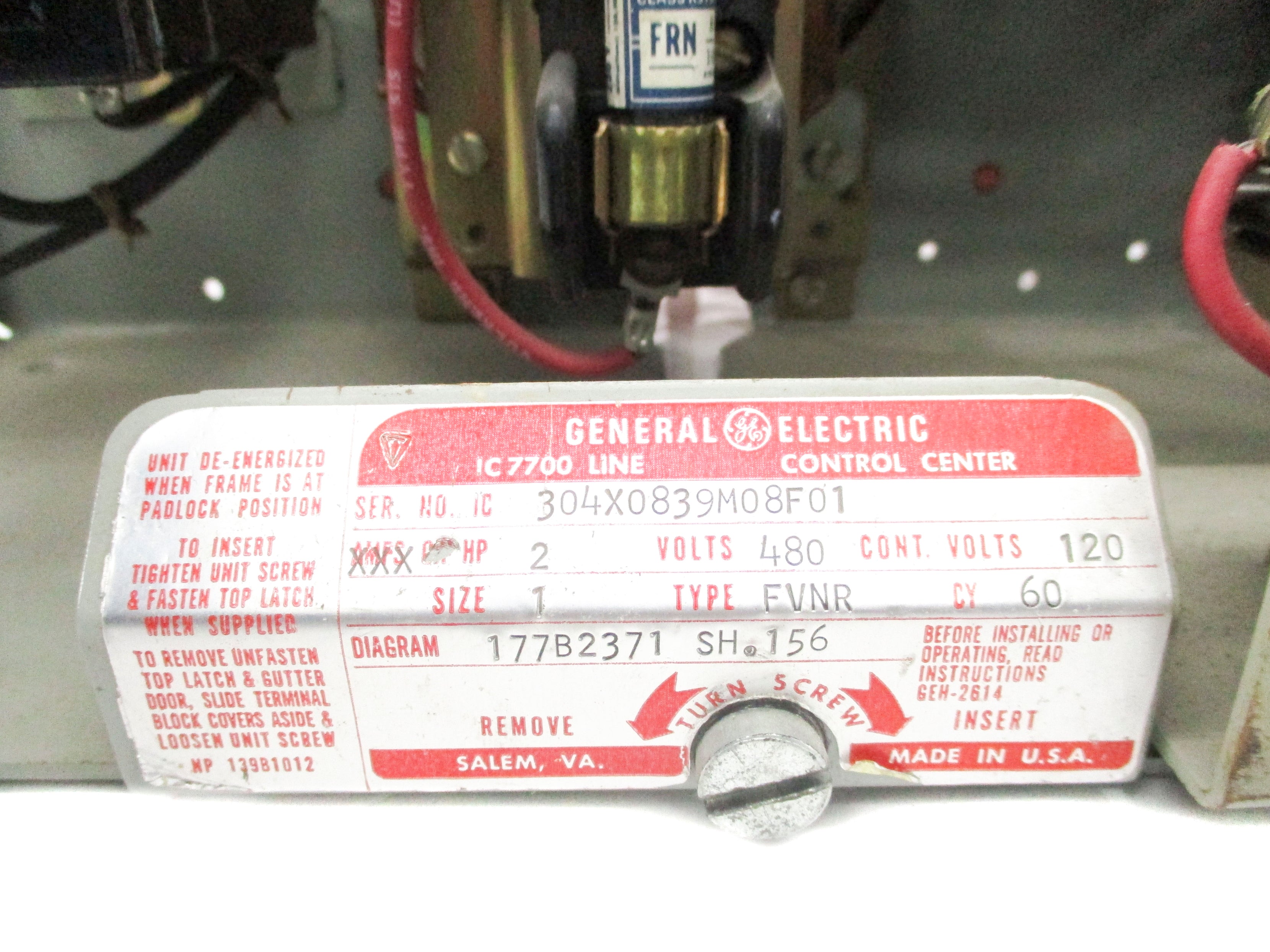 GENERAL ELECTRIC IC7700FVNR UNMP