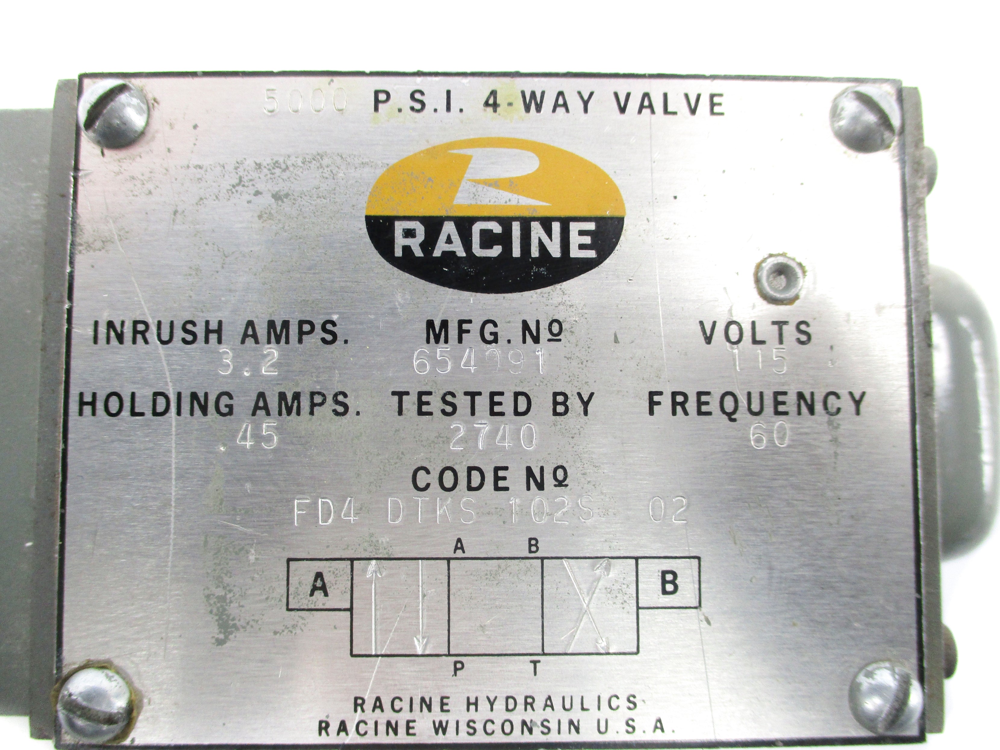 RACINE FD4DTKS102S02 115V UNMP