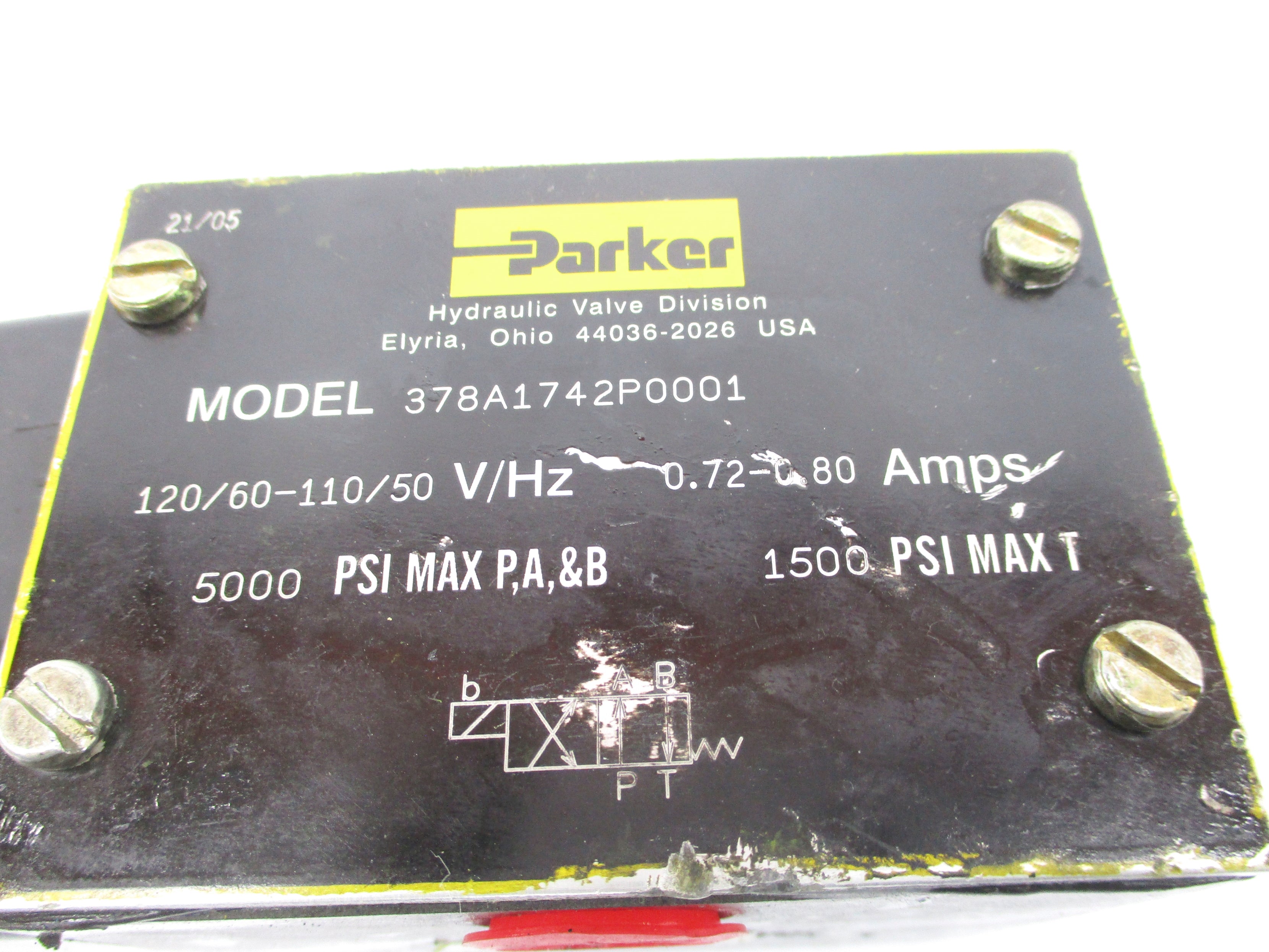 PARKER 378A1742P0001 1500PSI 120V UNMP