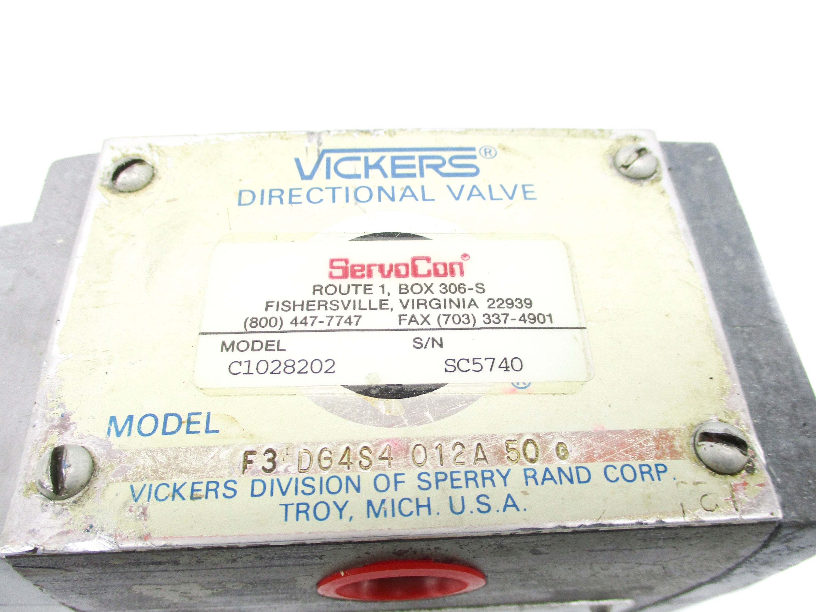 VICKERS F3DG4S4012A50G UNMP