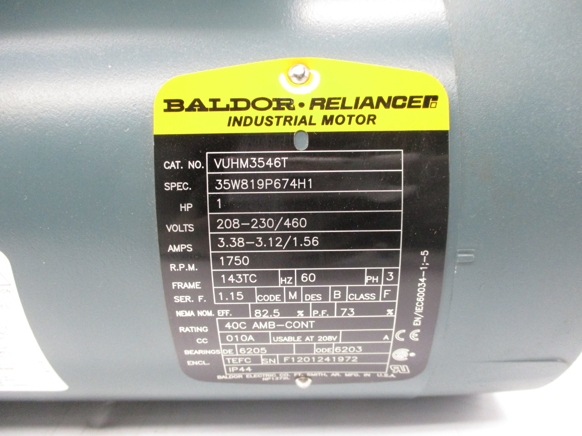 BALDOR VUHM3546T NSMP