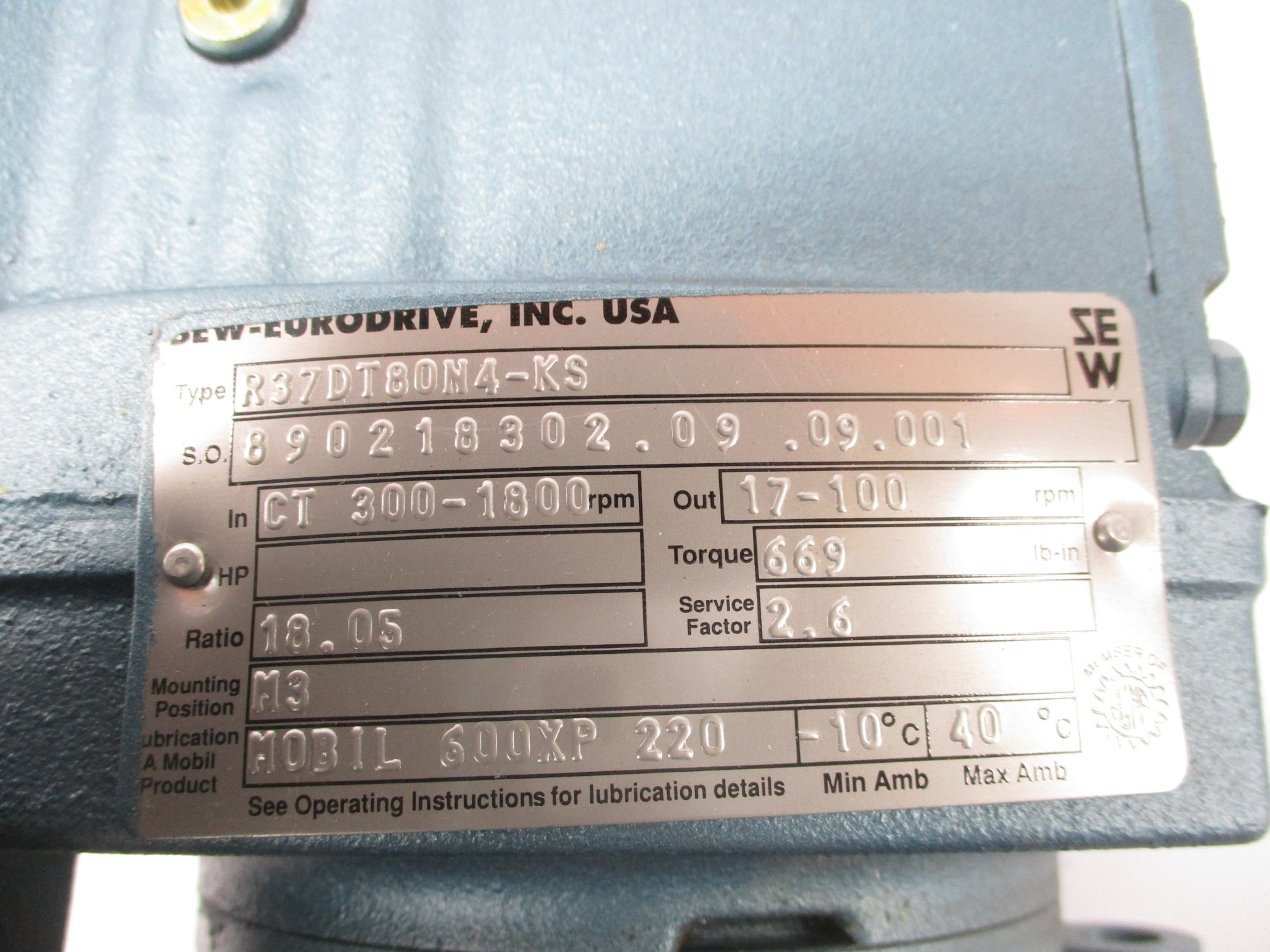 SEW EURODRIVE R37DT80N4-KS NSNP