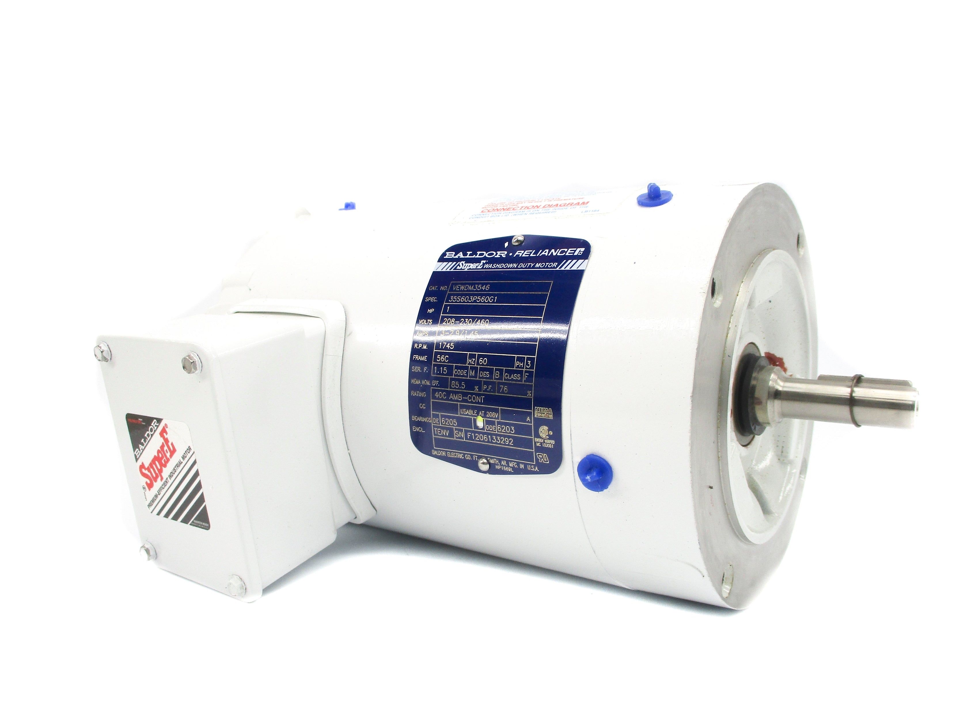 BALDOR VEWDM3546 460V 1.45A NSNP