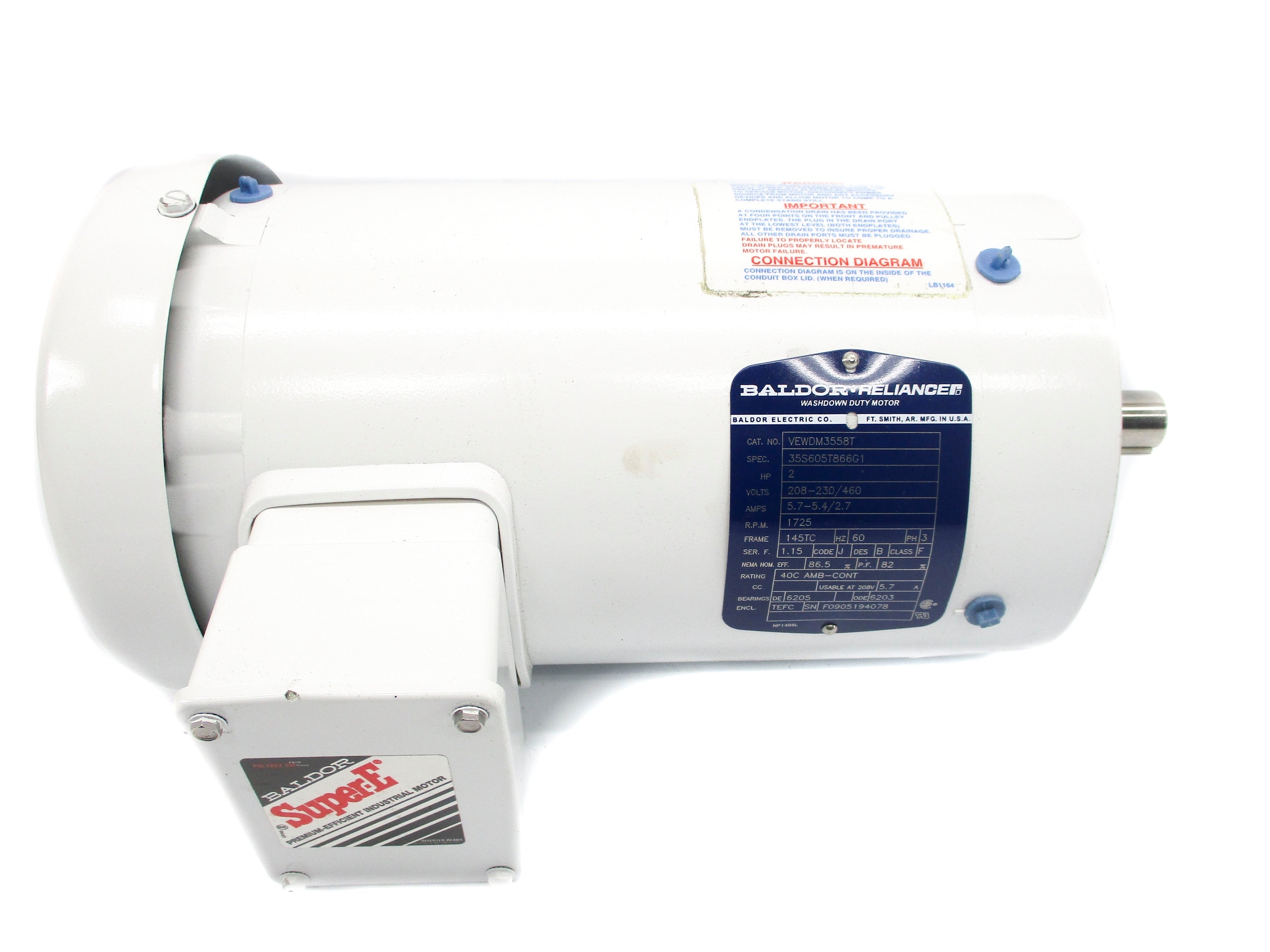 BALDOR VEWDM3558T NSNP