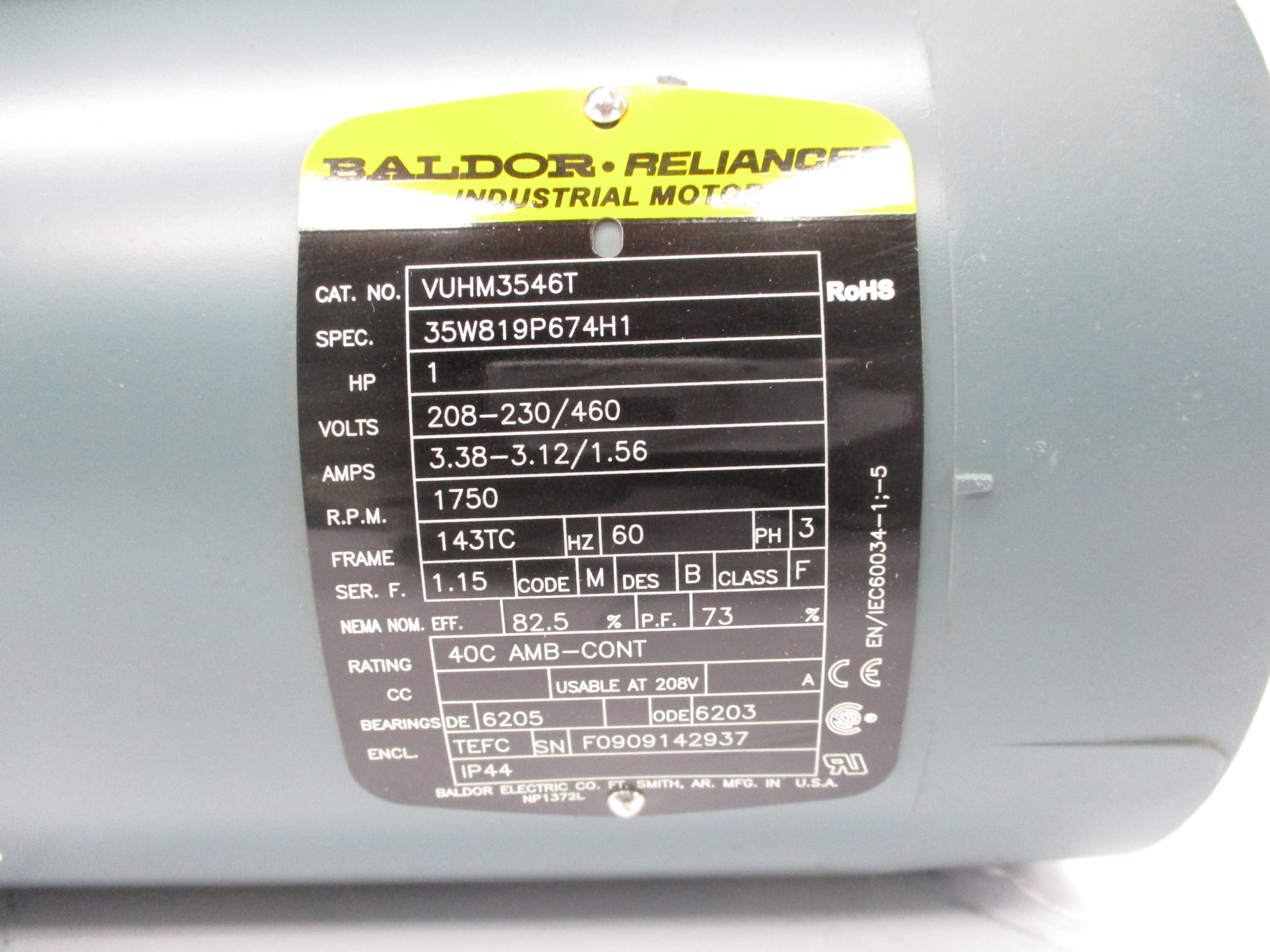 BALDOR VUHM3546T NSNP