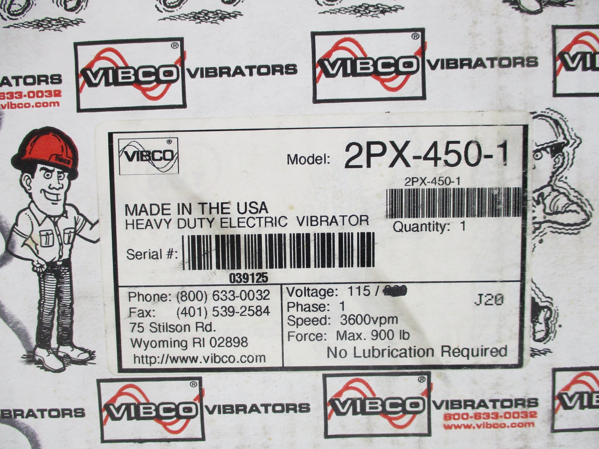 VIBCO 2PX-450-1 NSFS