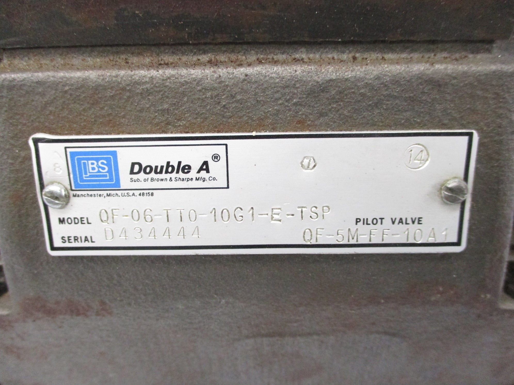 DOUBLE A QF-06-TT0-10G1-E-TSP (AS PICTURED) UNMP