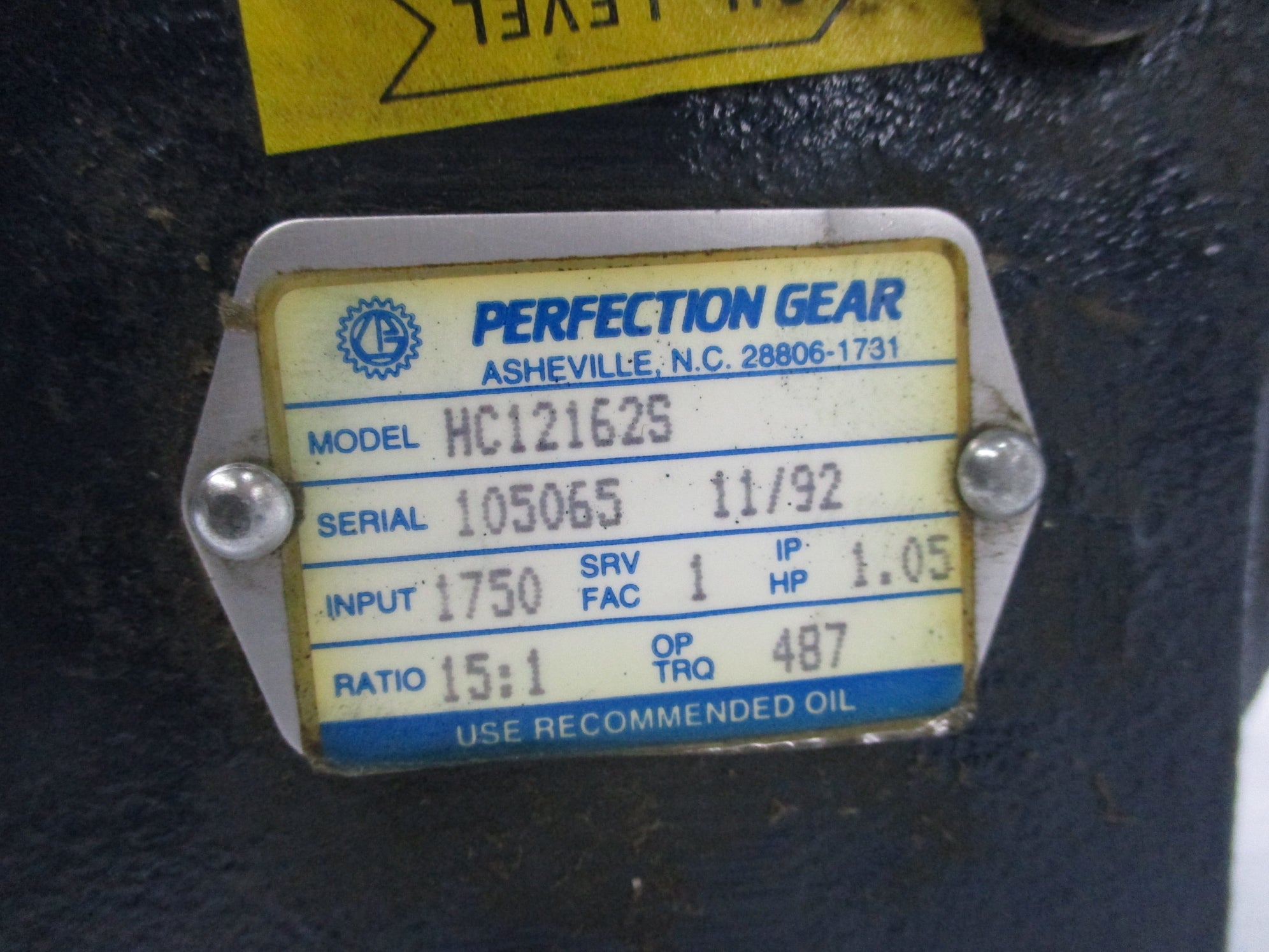 PERFECTION GEAR HC12162S UNMP
