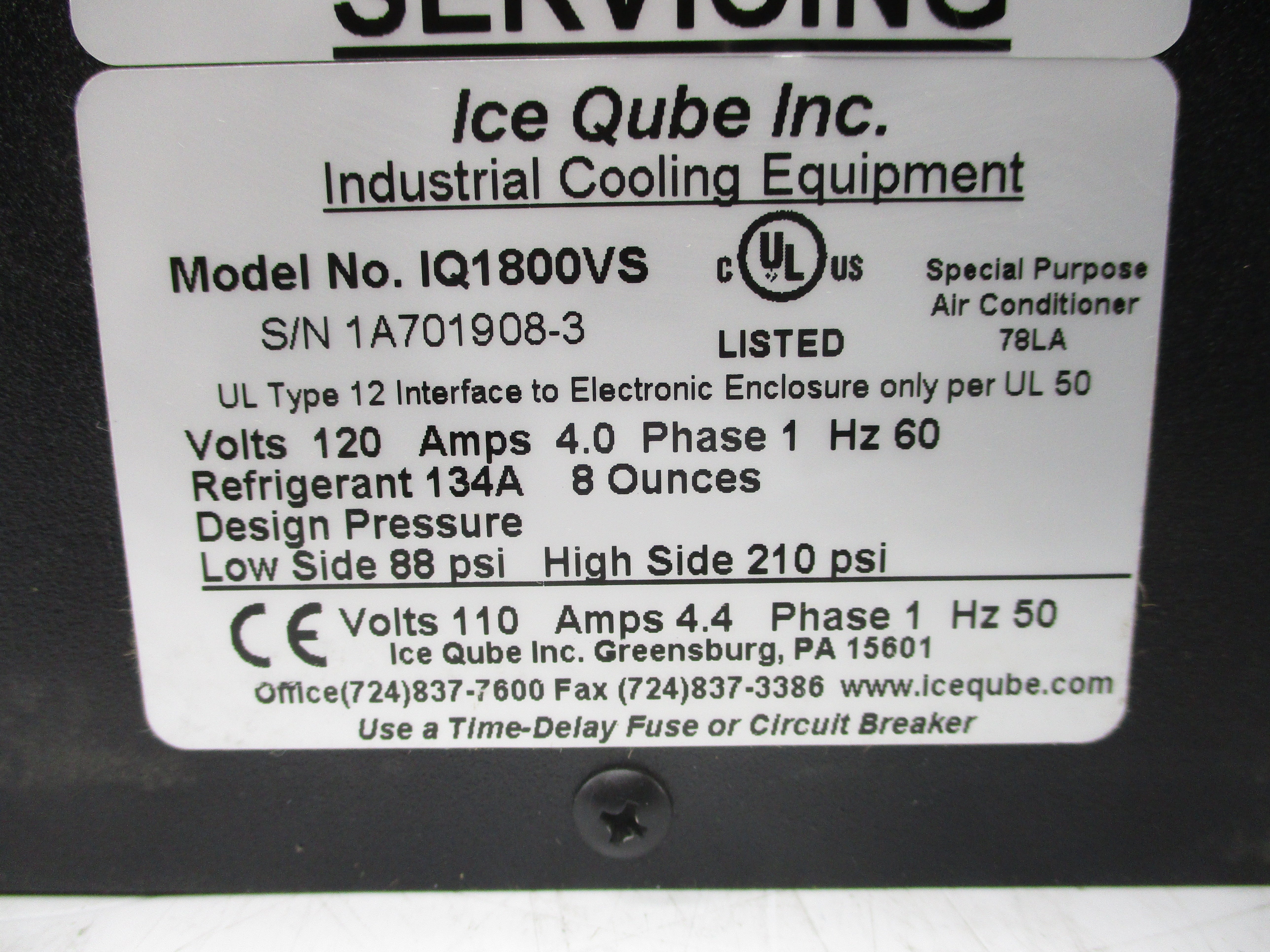 ICE QUBE IQ1800VS NSMP