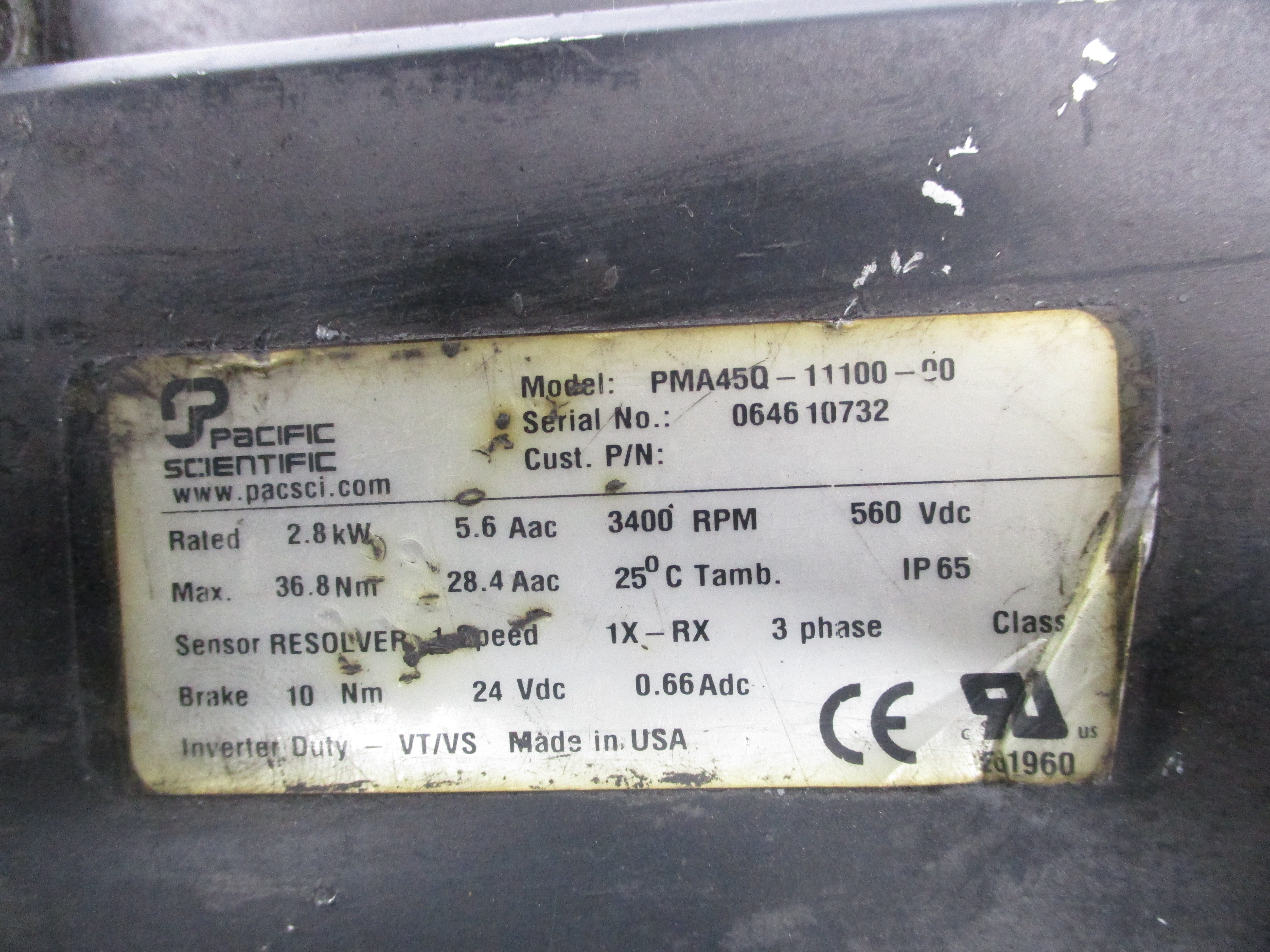 PACIFIC SCIENTIFIC PMA45Q-11100-00 UNMP