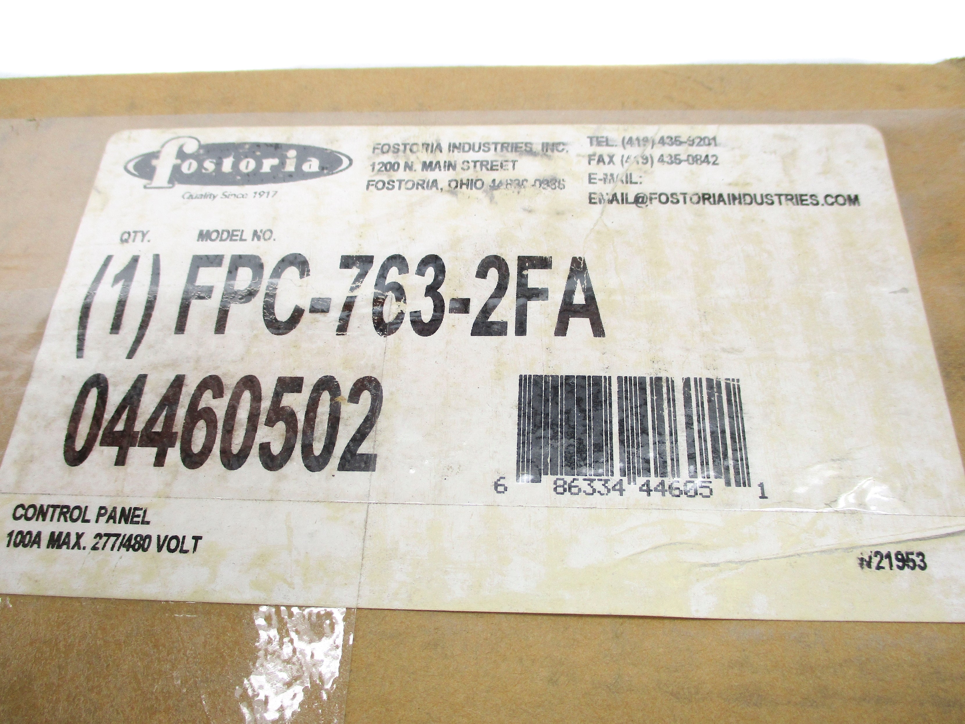 FOSTORIA FPC-763-2FA NSFS