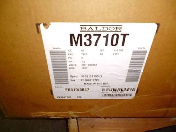 BALDOR M3710T 7.5 HP 1770 RPM MOTOR * NEW IN BOX *