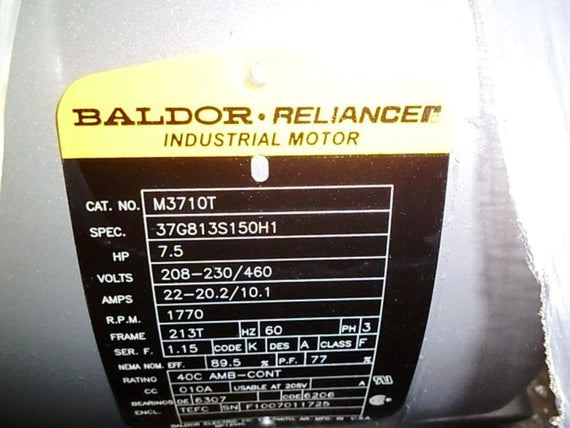 BALDOR M3710T 7.5 HP 1770 RPM MOTOR * NEW IN BOX *