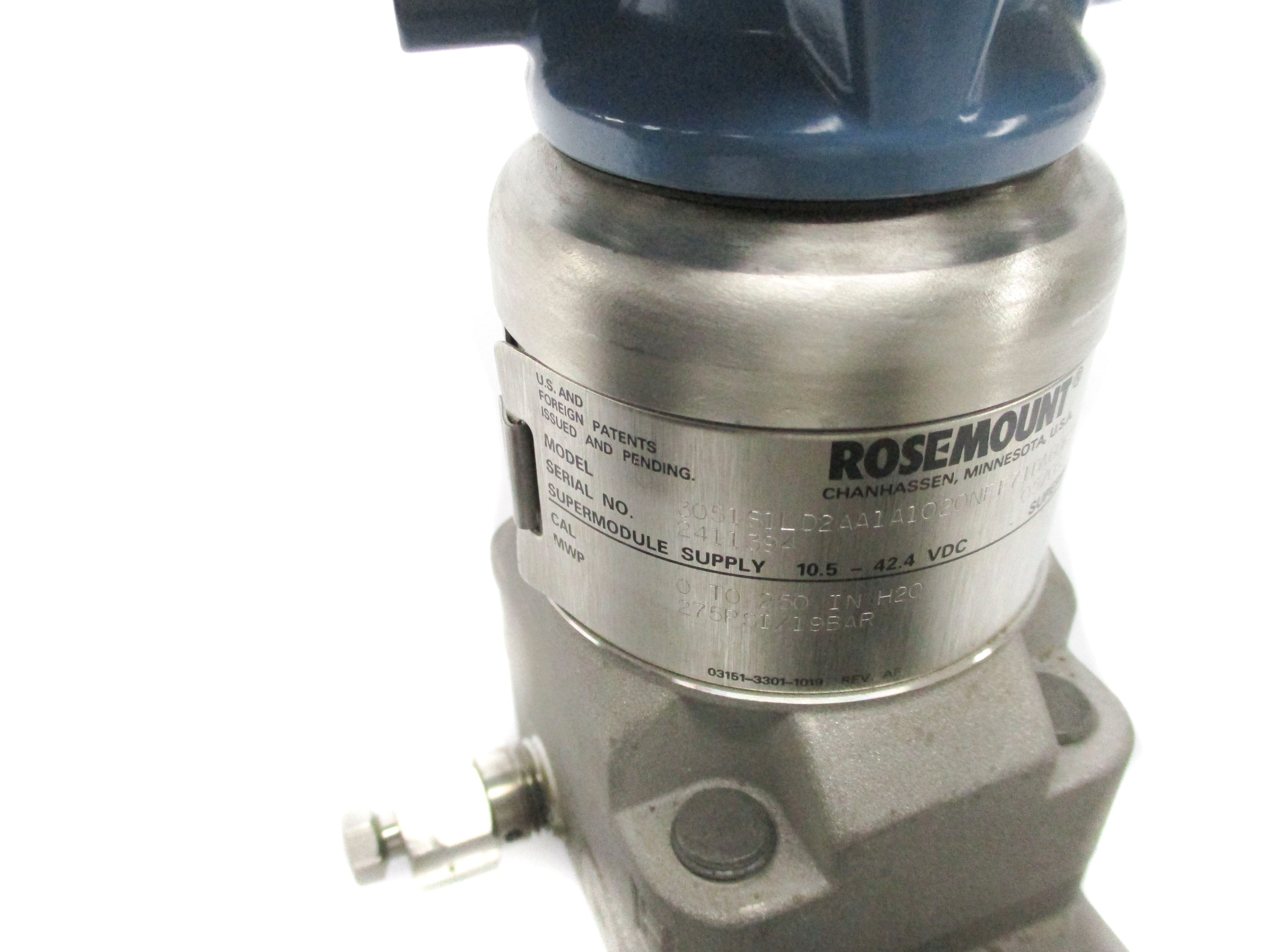 ROSEMOUNT 3051S1LD2AA1A1020NEF71DA60K5M5 275PSI NSMP