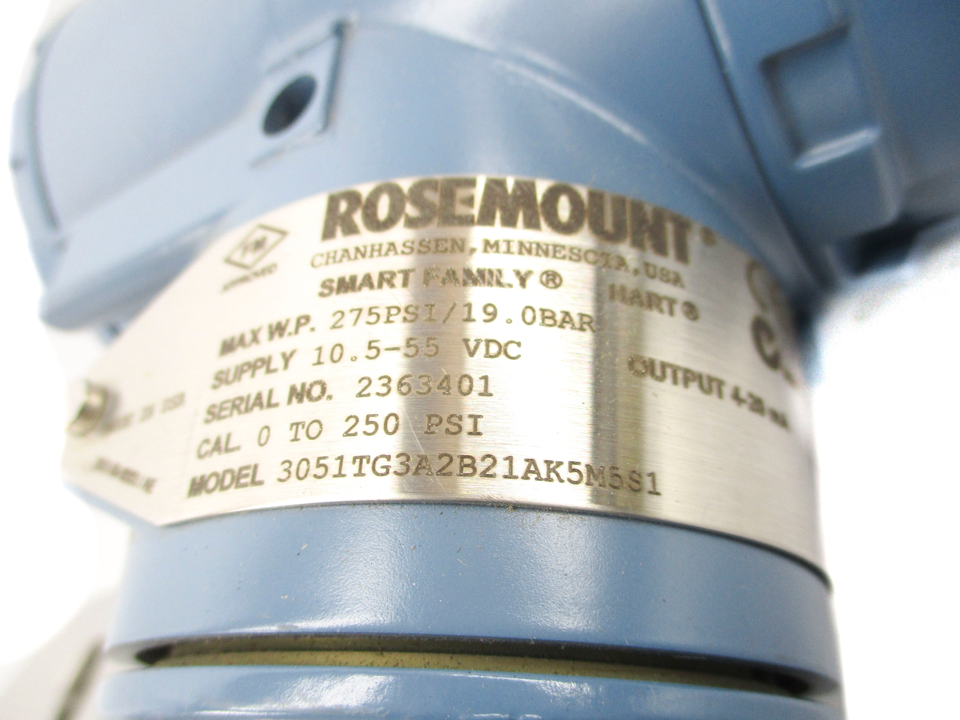 ROSEMOUNT 3051TG3A2B21AK5M5S1 250PSI NSNP