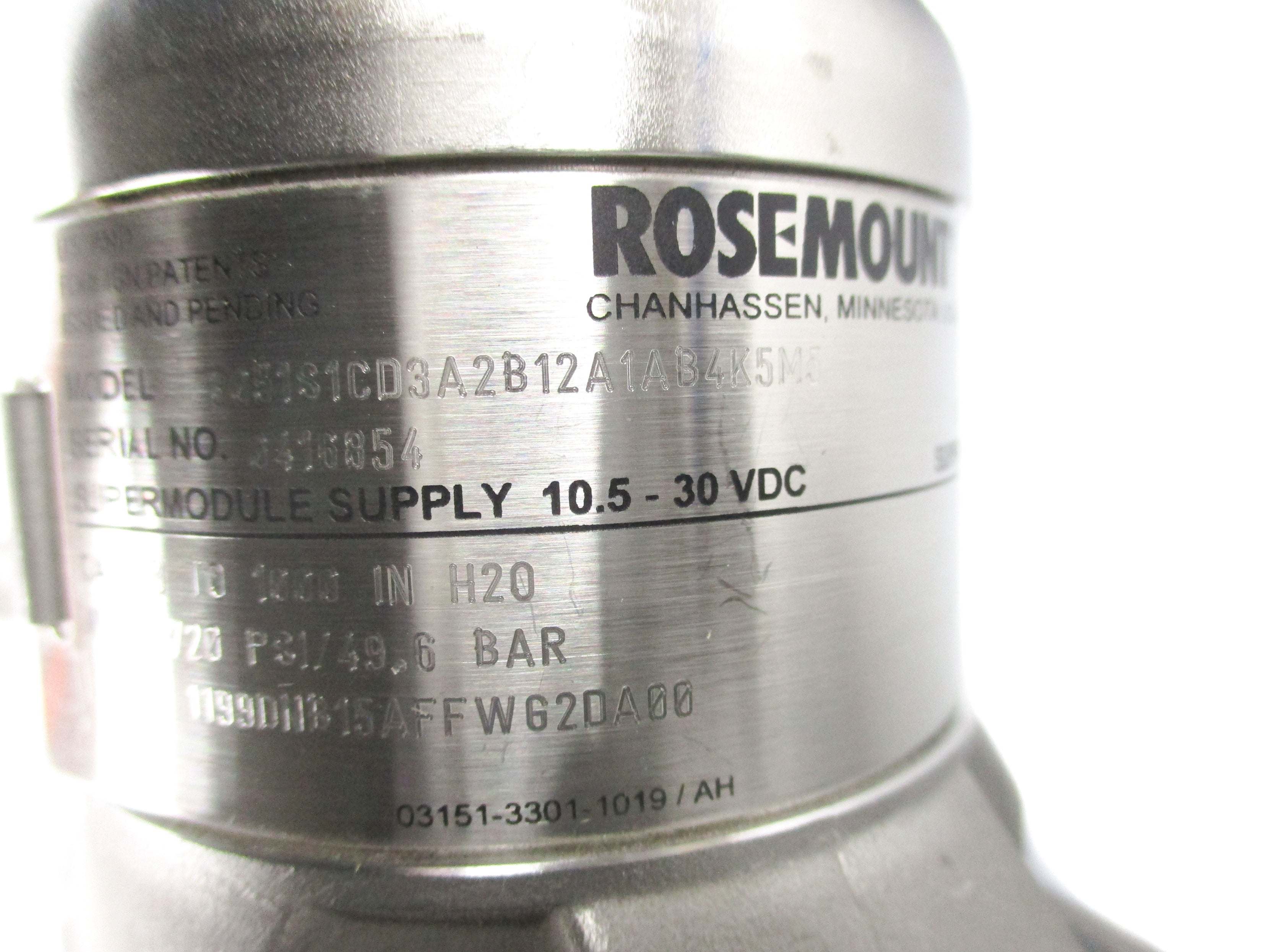 ROSEMOUNT 3051S1CD3A2B12A1AB4K5M5 720PSI NSMP