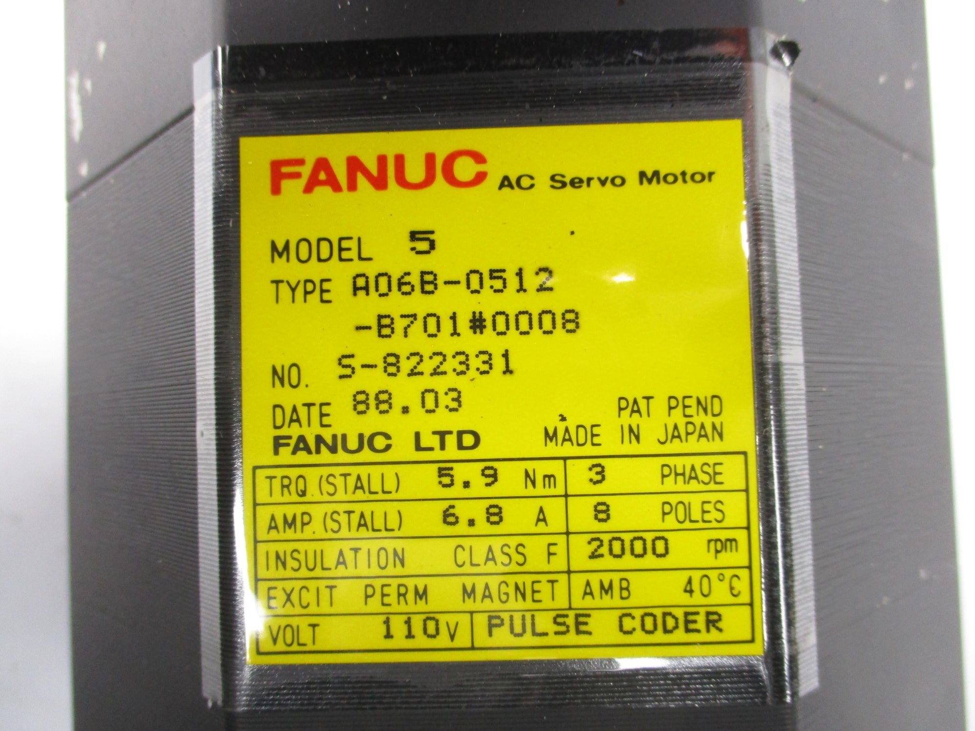 FANUC A06B-0512-B701#0008 NSNP