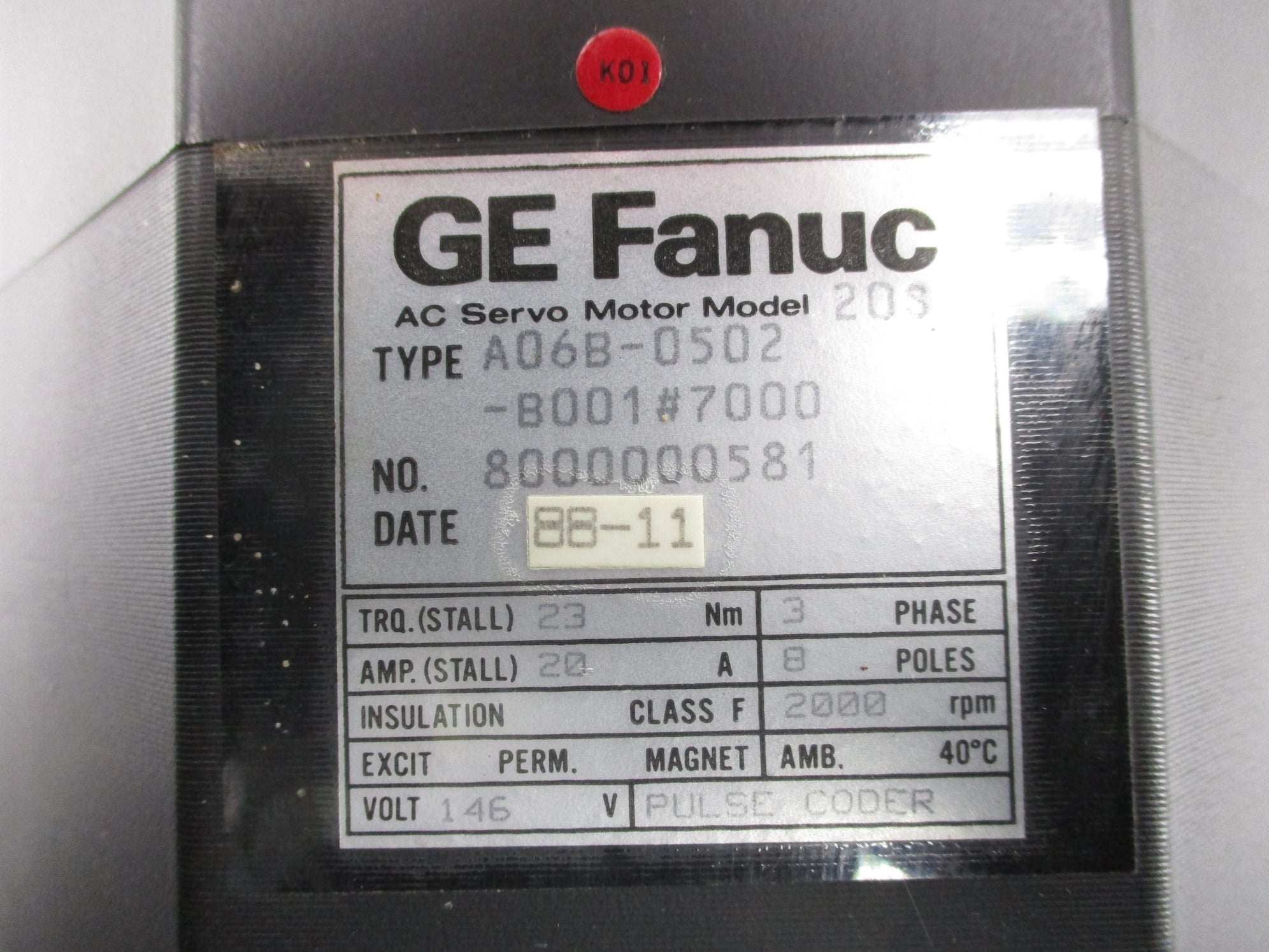 GE FANUC A06B-0502-B001#7000 UNMP