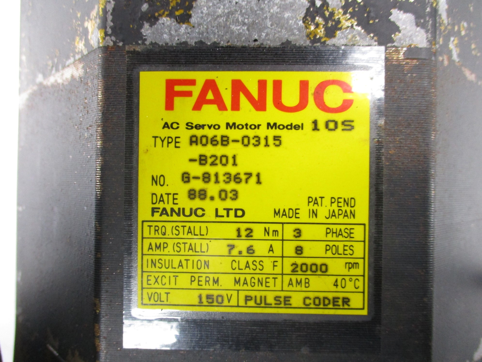 FANUC A06B-0315-B201 UNMP
