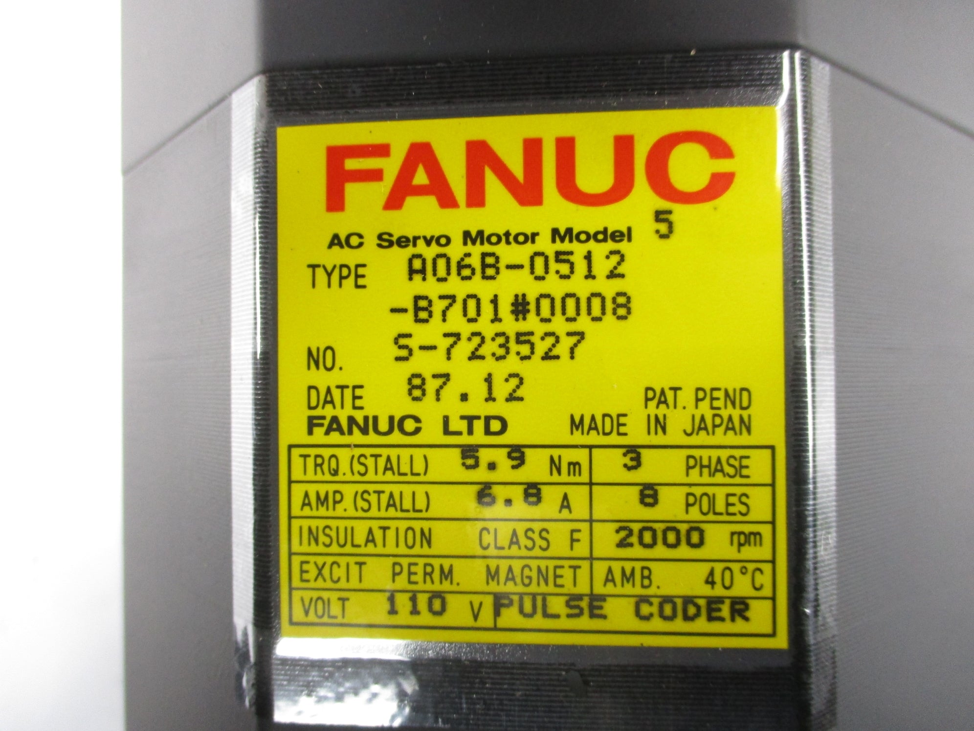 FANUC A06B-0512-B701#0008 NSMP