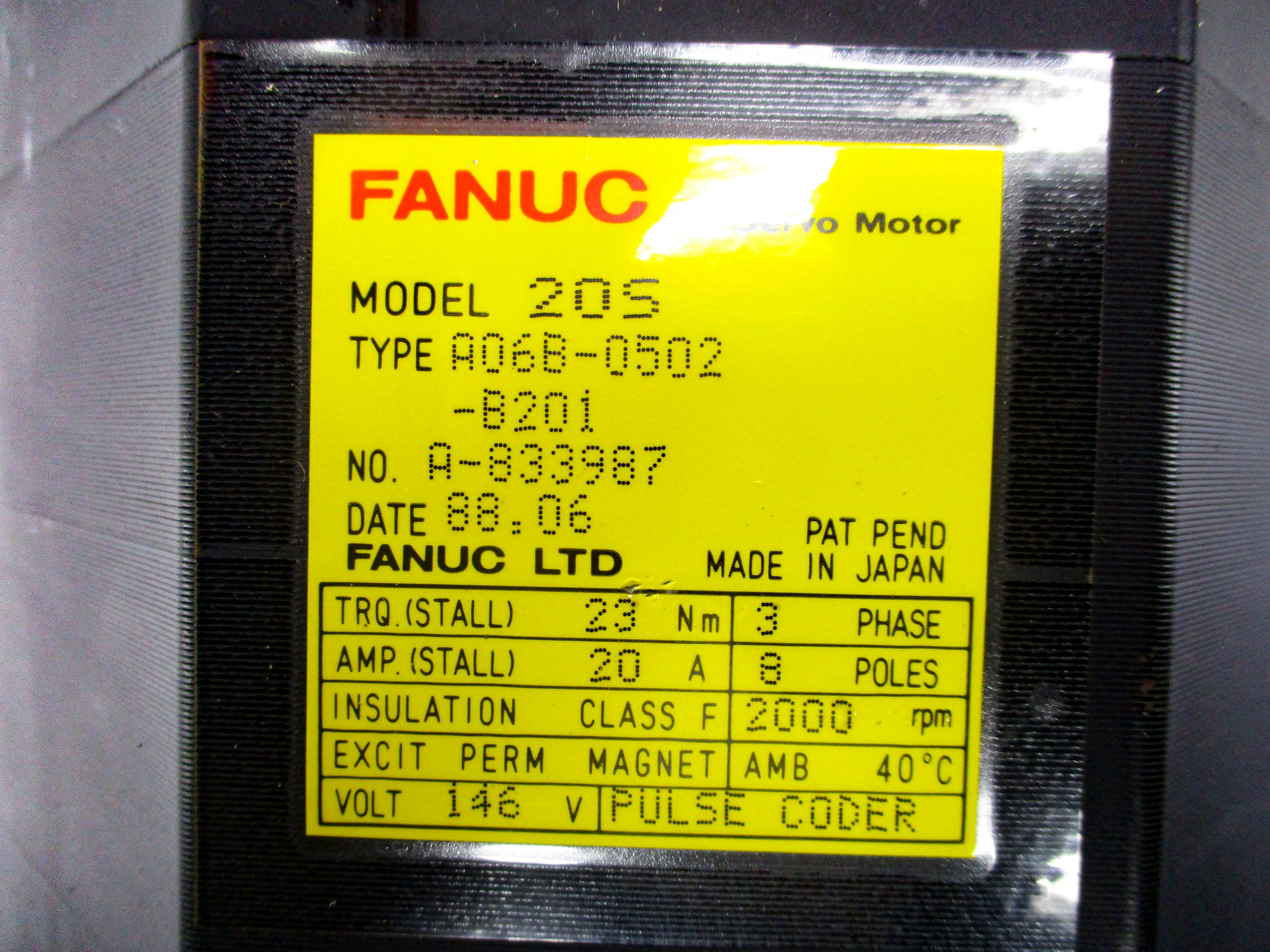 FANUC A06B-0502-B201 UNMP