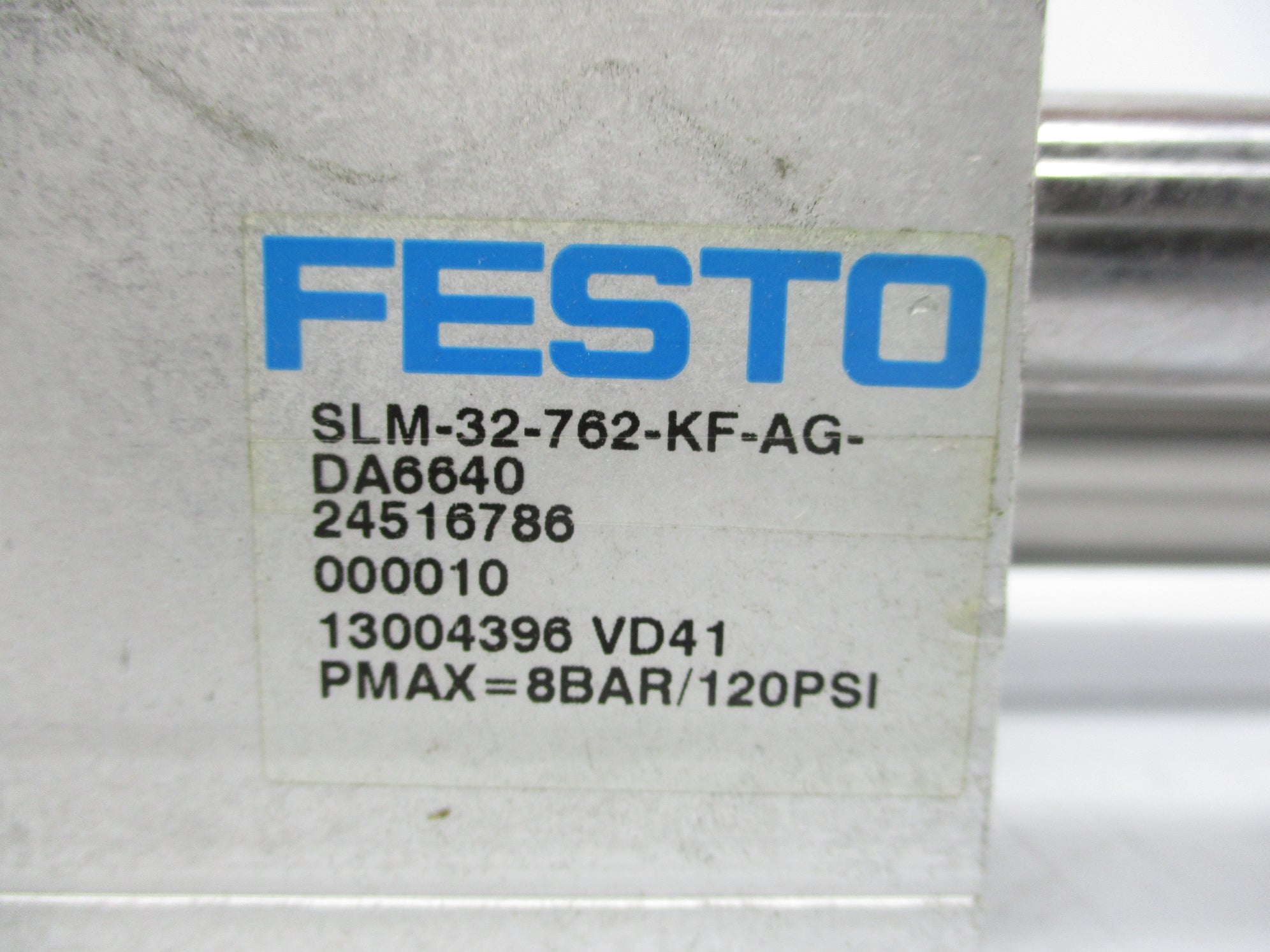 FESTO SLM-32-762-KF-AG-DA6640 120PSI UNMP