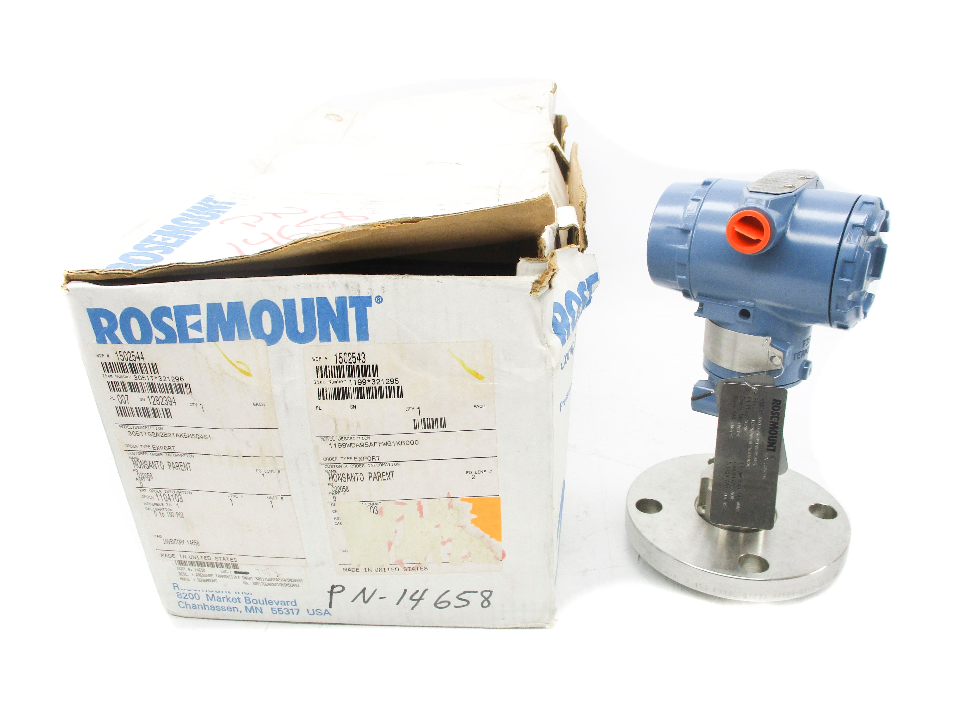 ROSEMOUNT 3051TG2A2B21AK5M5Q4S1 1199WDA95AFFWG1KB000 NSMP