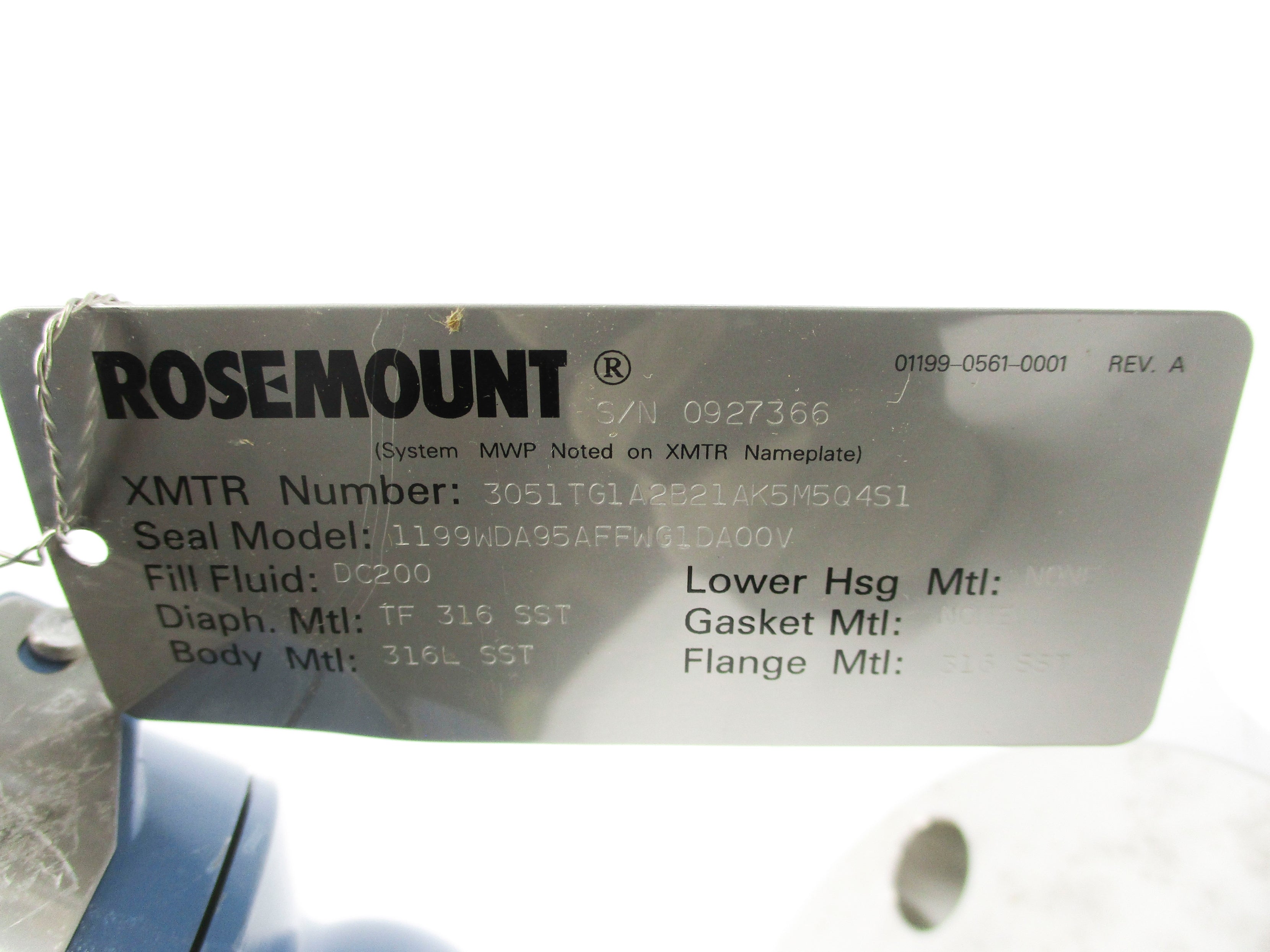 ROSEMOUNT 3051TG2A2B21AK5M5Q4S1 1199WDA95AFFWG1DA00V NSMP