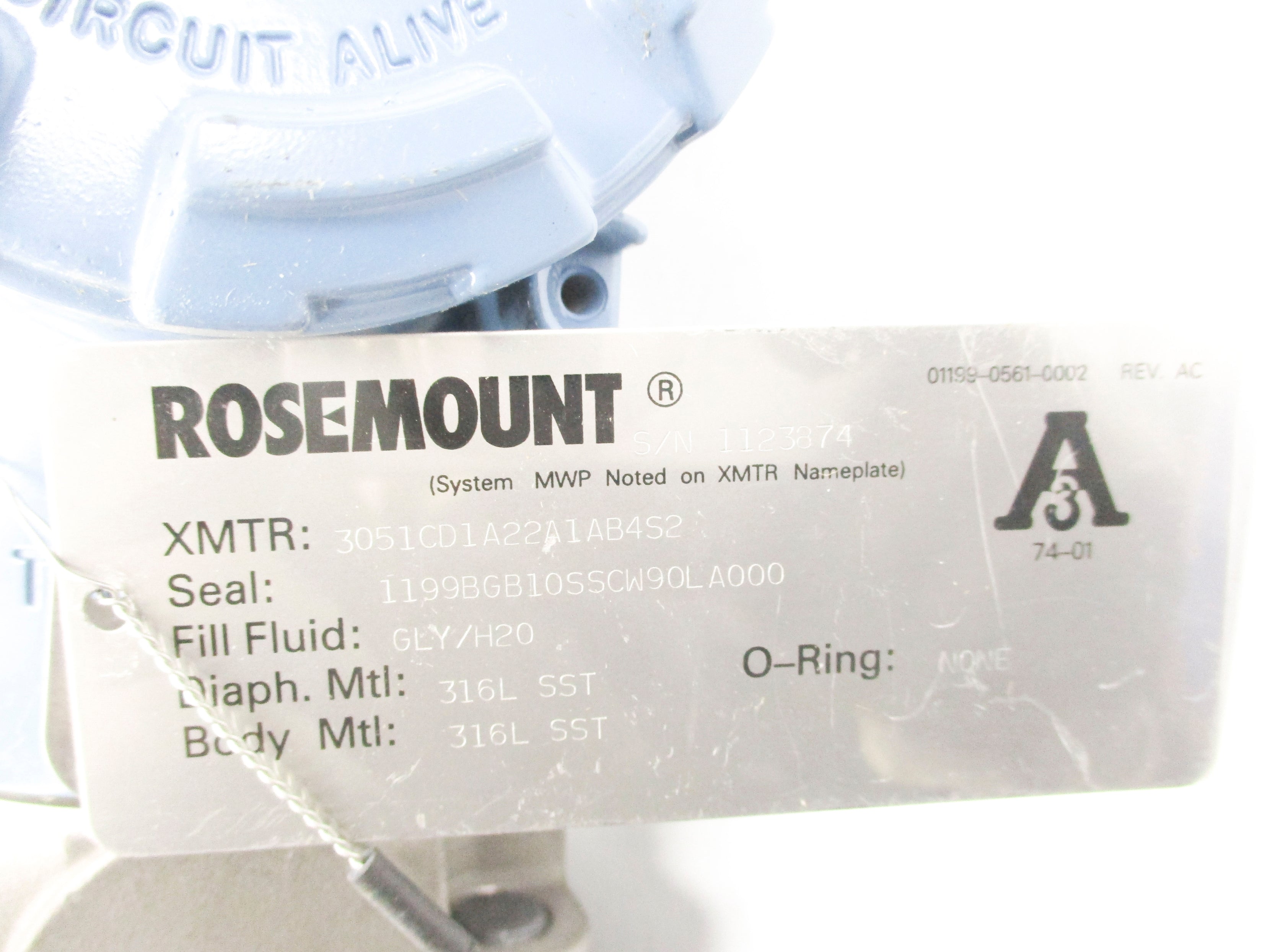 ROSEMOUNT 3051CD1A22A1AB4S2 1199BGB10SSCW90LA000 NSMP