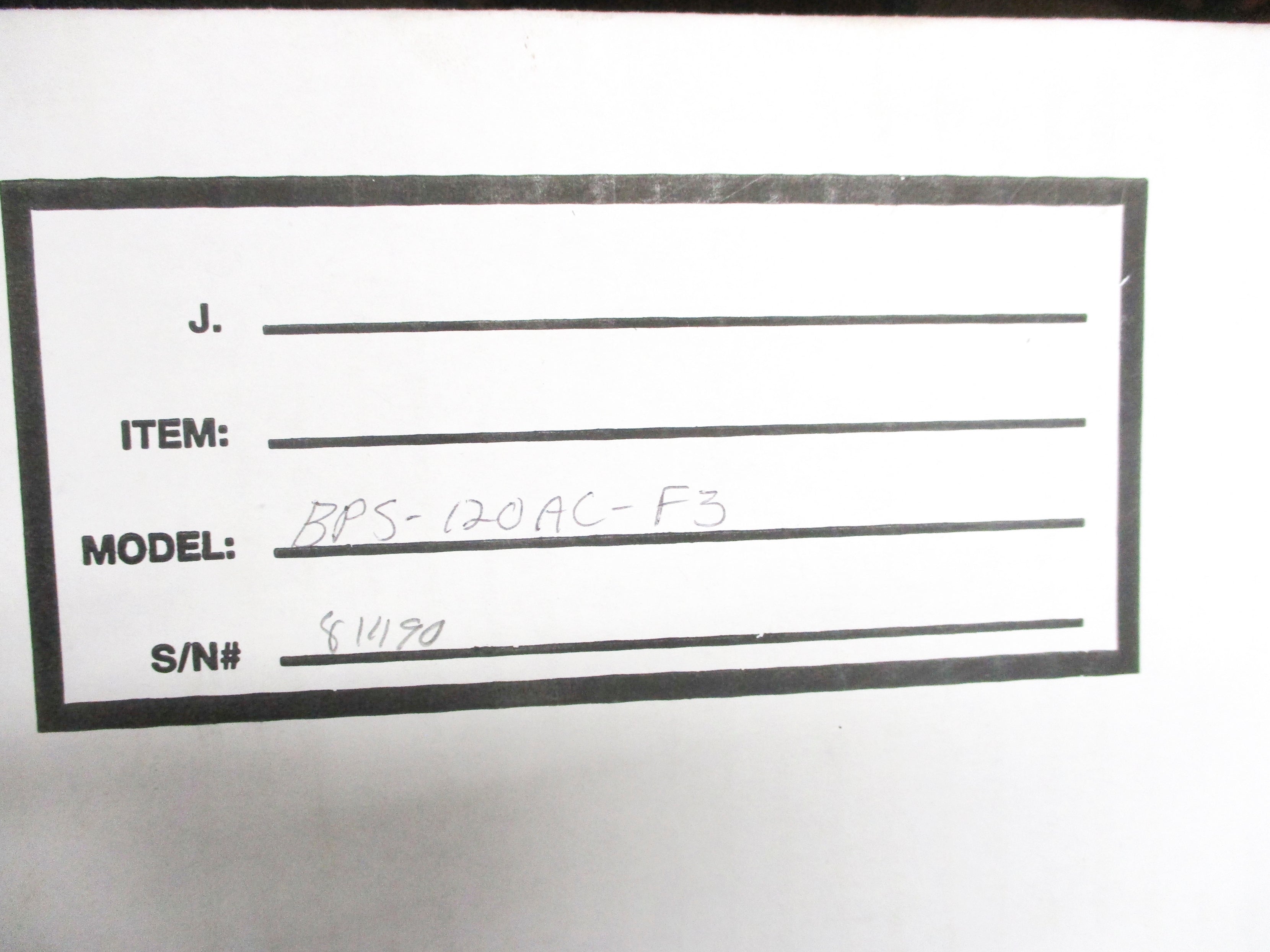 HAMPDEN BPS-120AC-F3 NSFS