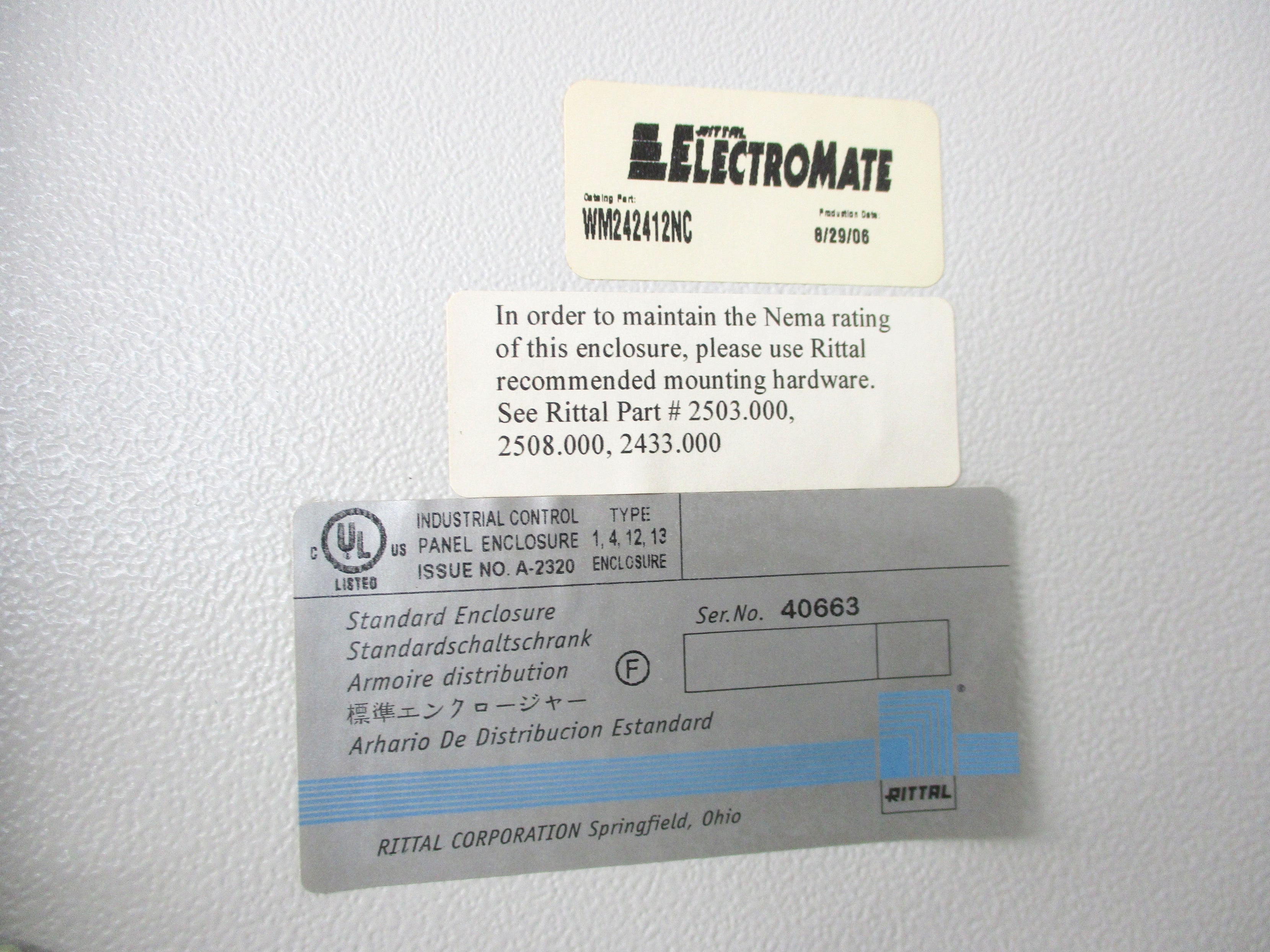 RITTAL WM242412NC NSNP