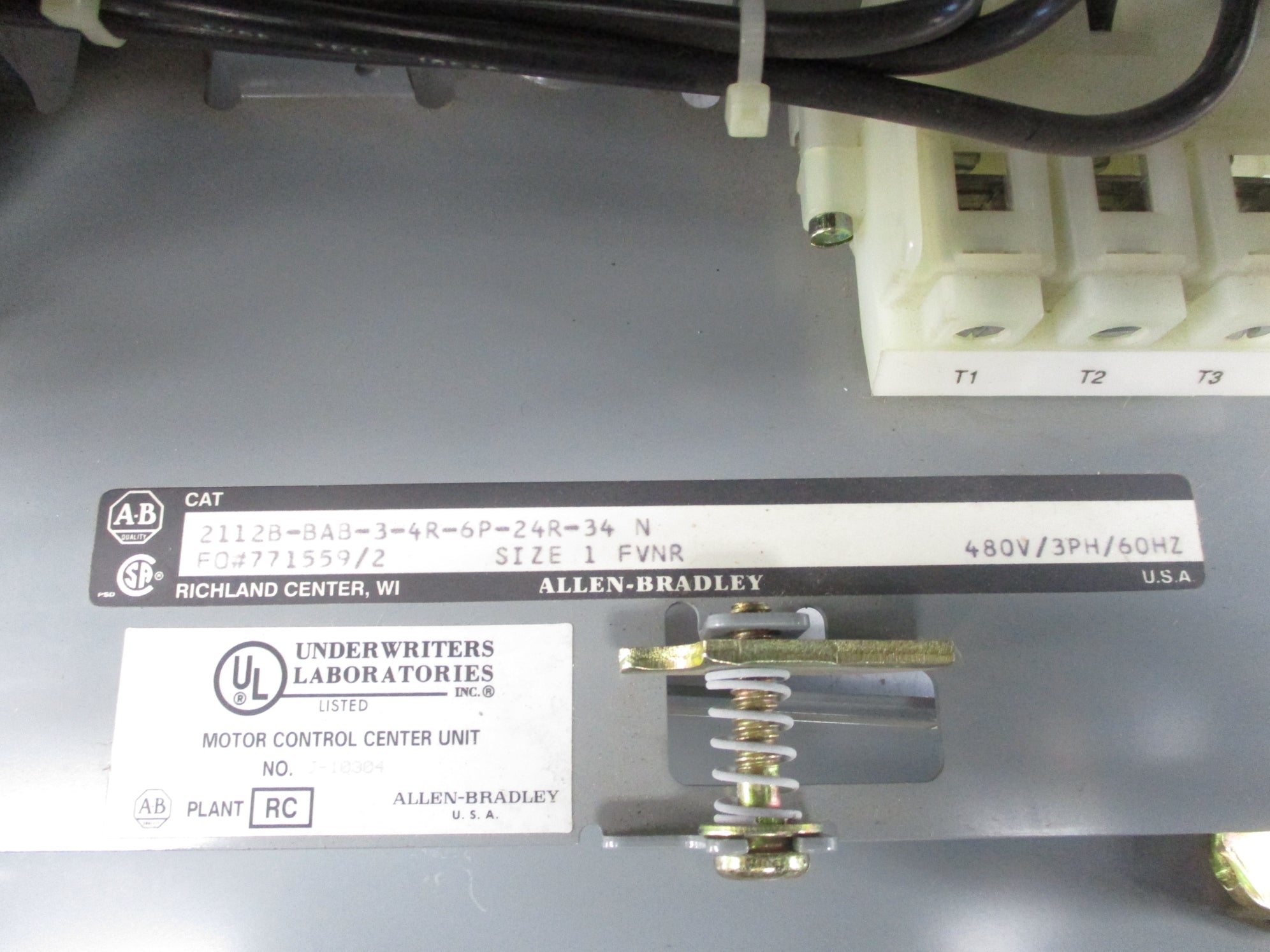 ALLEN BRADLEY 2112B-BAB-3-4R-6P-24R-34 SER. N NSNP