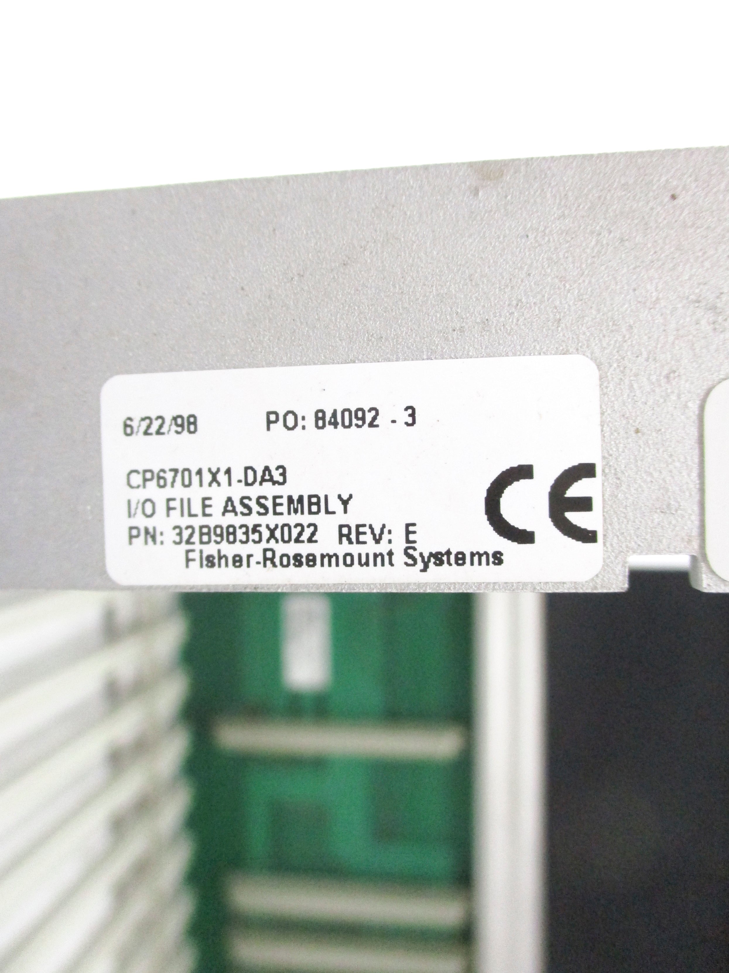 FISHER ROSEMOUNT CP6701X1-DA3 UNMP