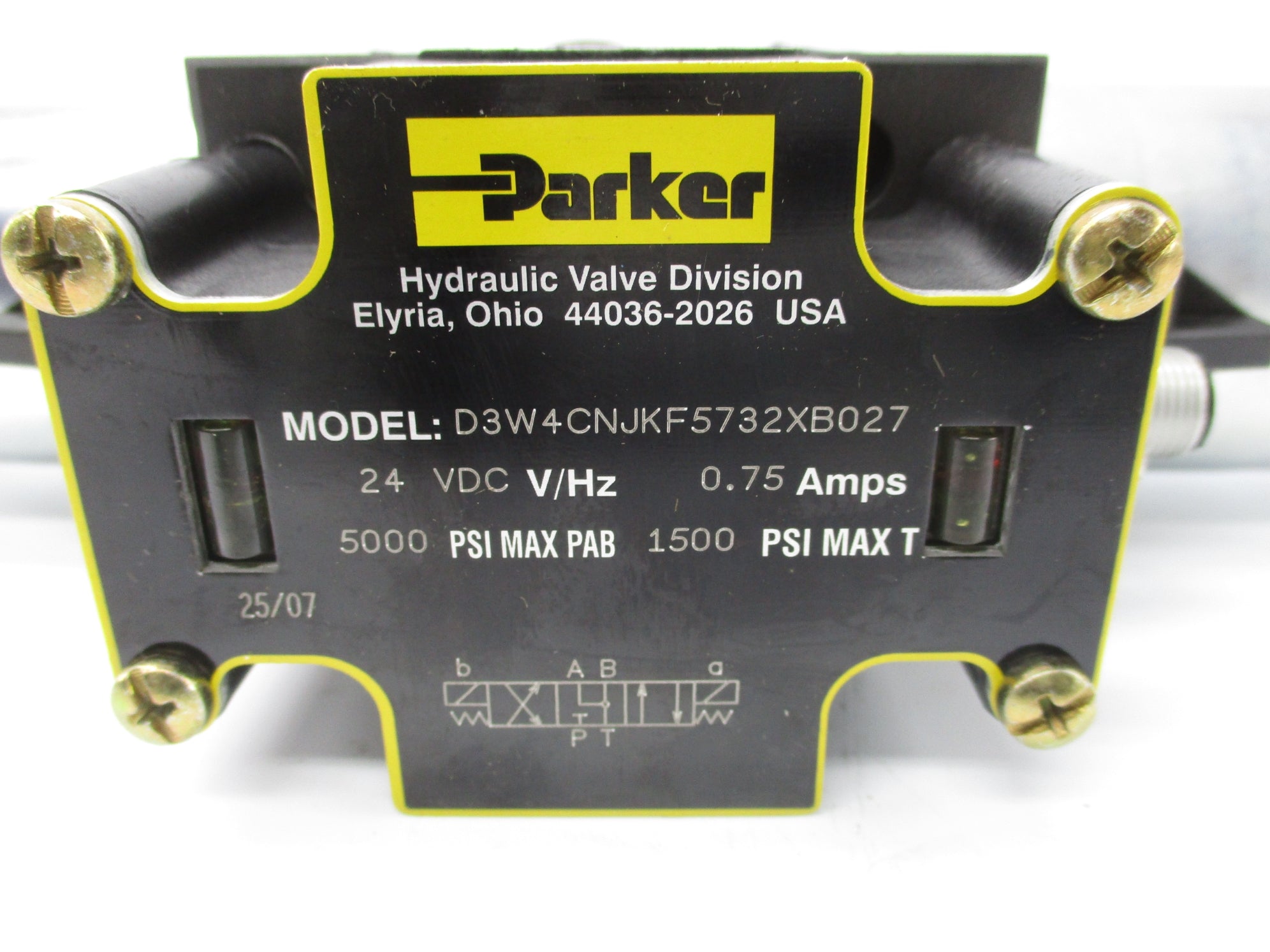 PARKER D3W4CNJKF5732XB027 24VDC 5000PSI NSMP