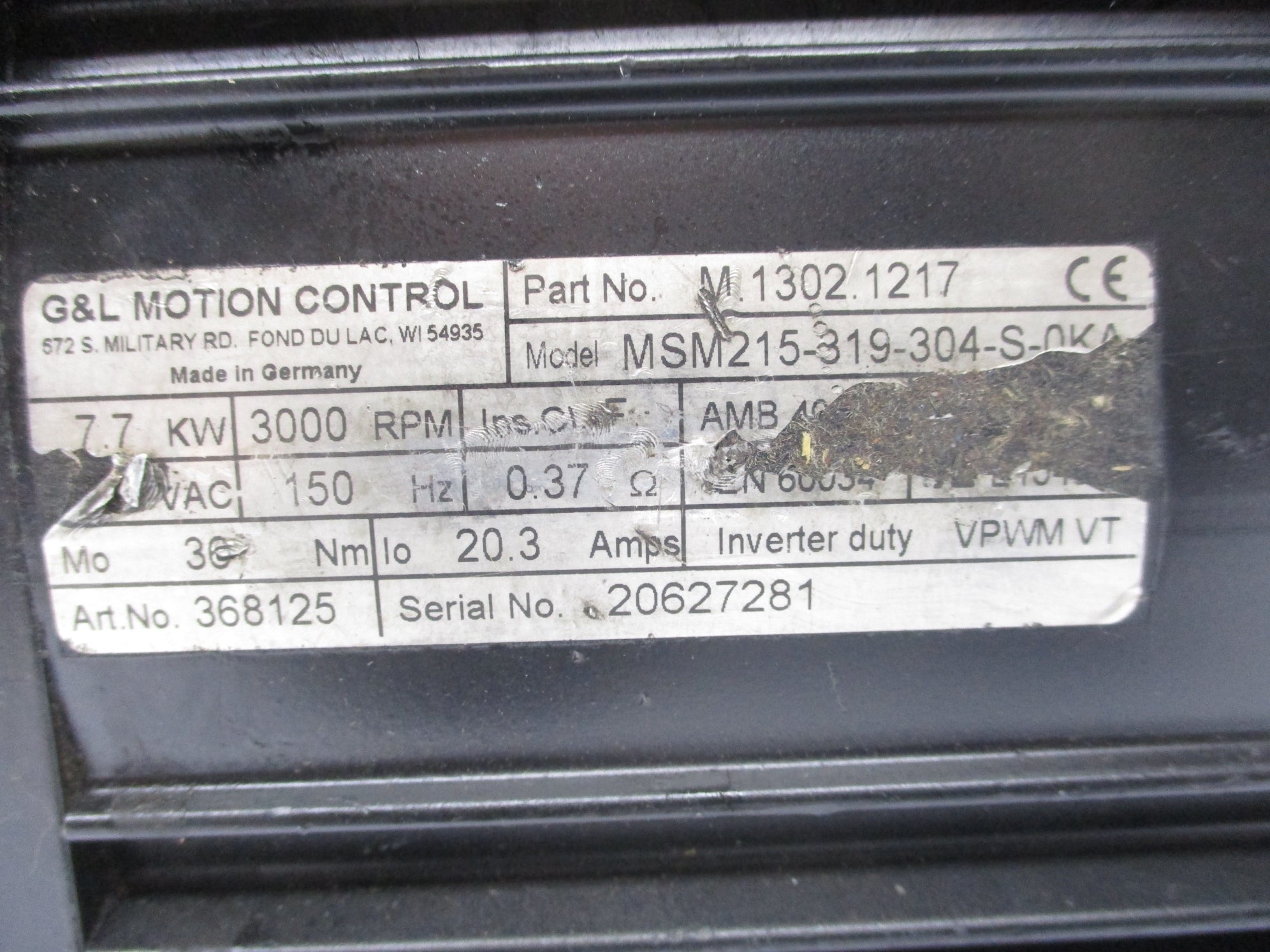 G&L MOTION CONTROL MSM215-319-304-S-0KA UNMP