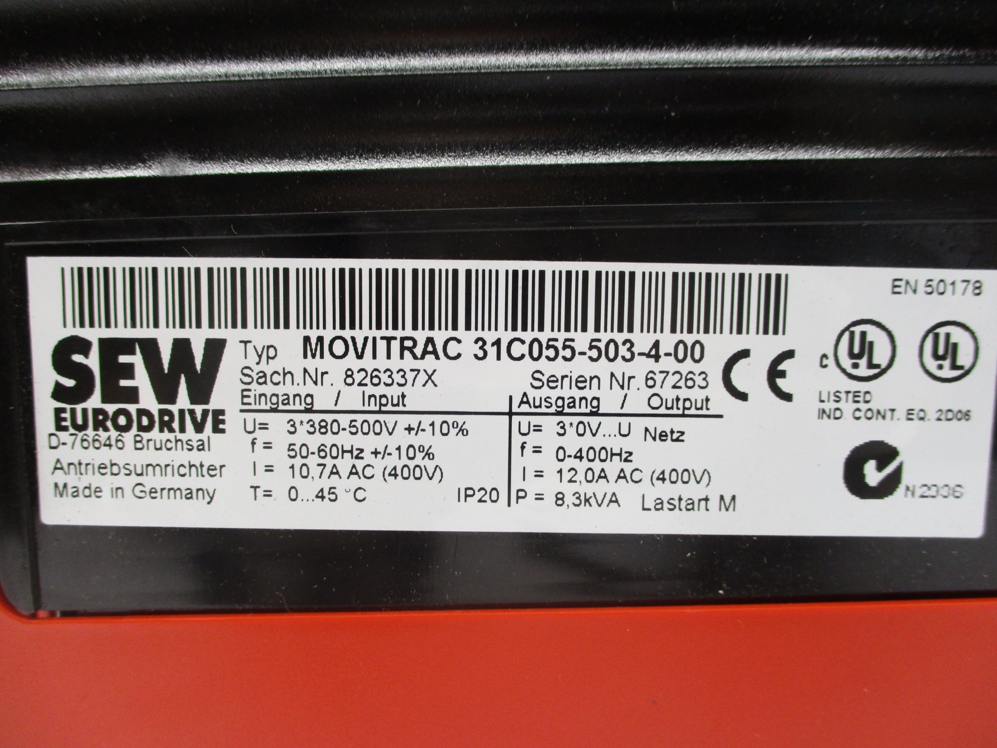 SEW EURODRIVE MOVITRAC 31C055-503-4-00 NSNP