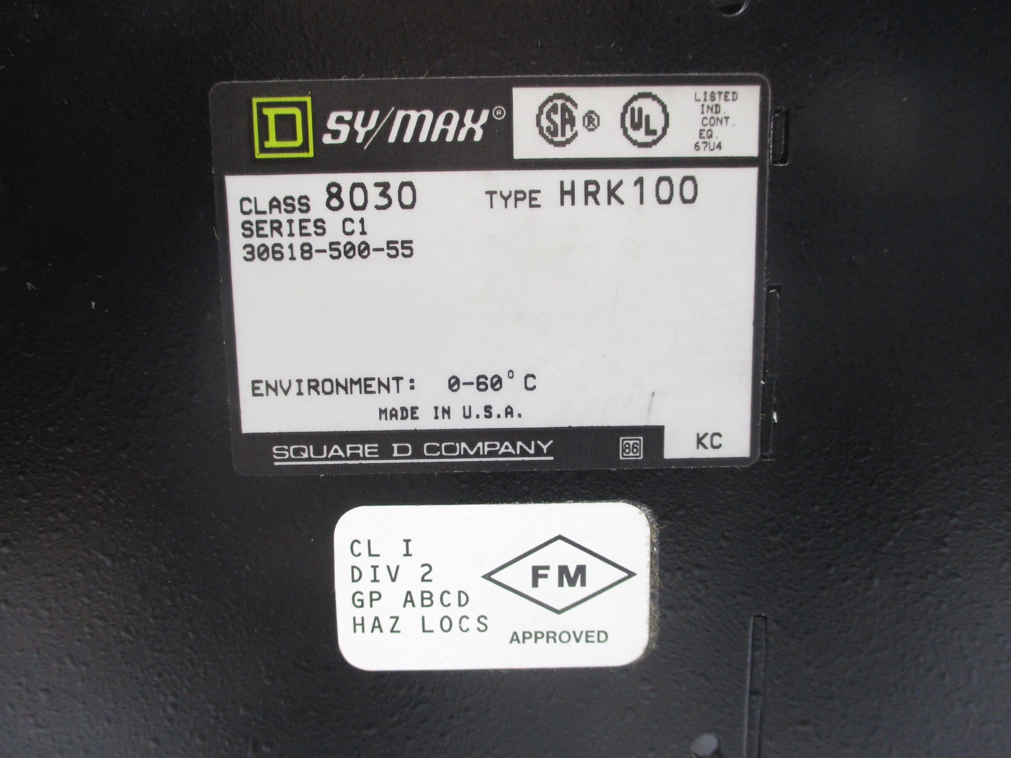 SQUARE D 8030HRK100 SER. C1 NSNP