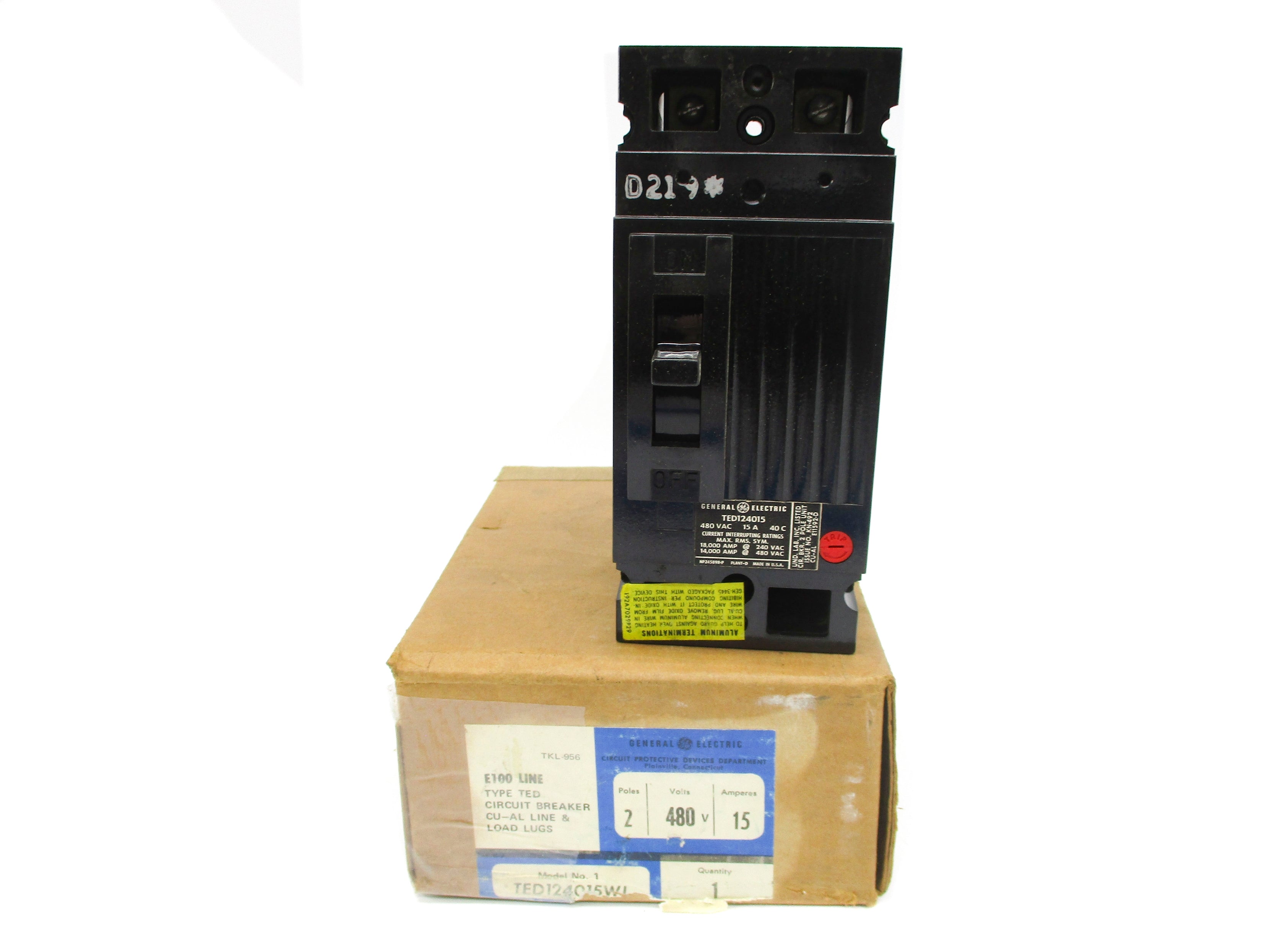 GENERAL ELECTRIC TED124015WL 15A 480VAC NSMP