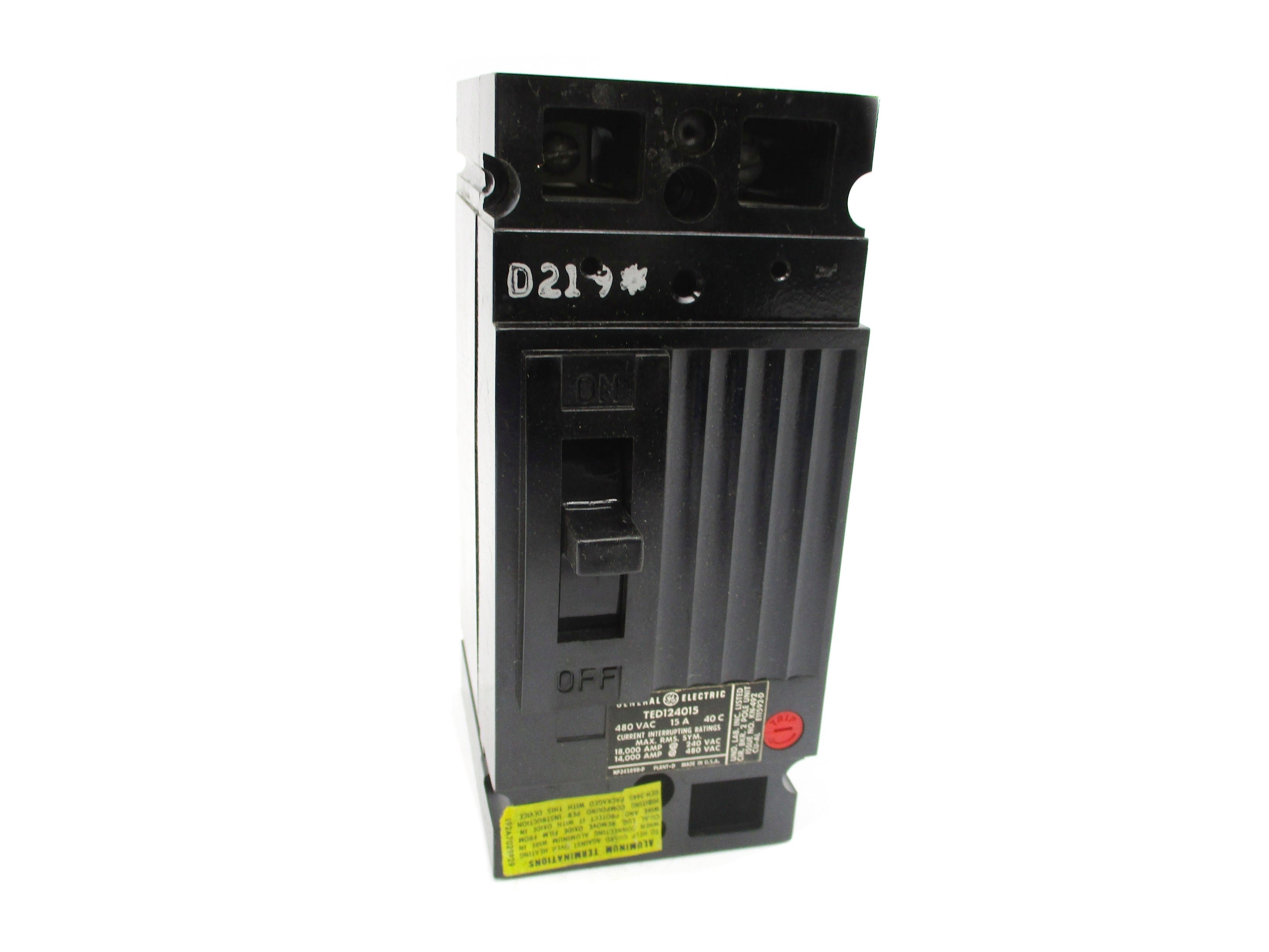 GENERAL ELECTRIC TED124015WL 15A 480VAC NSMP
