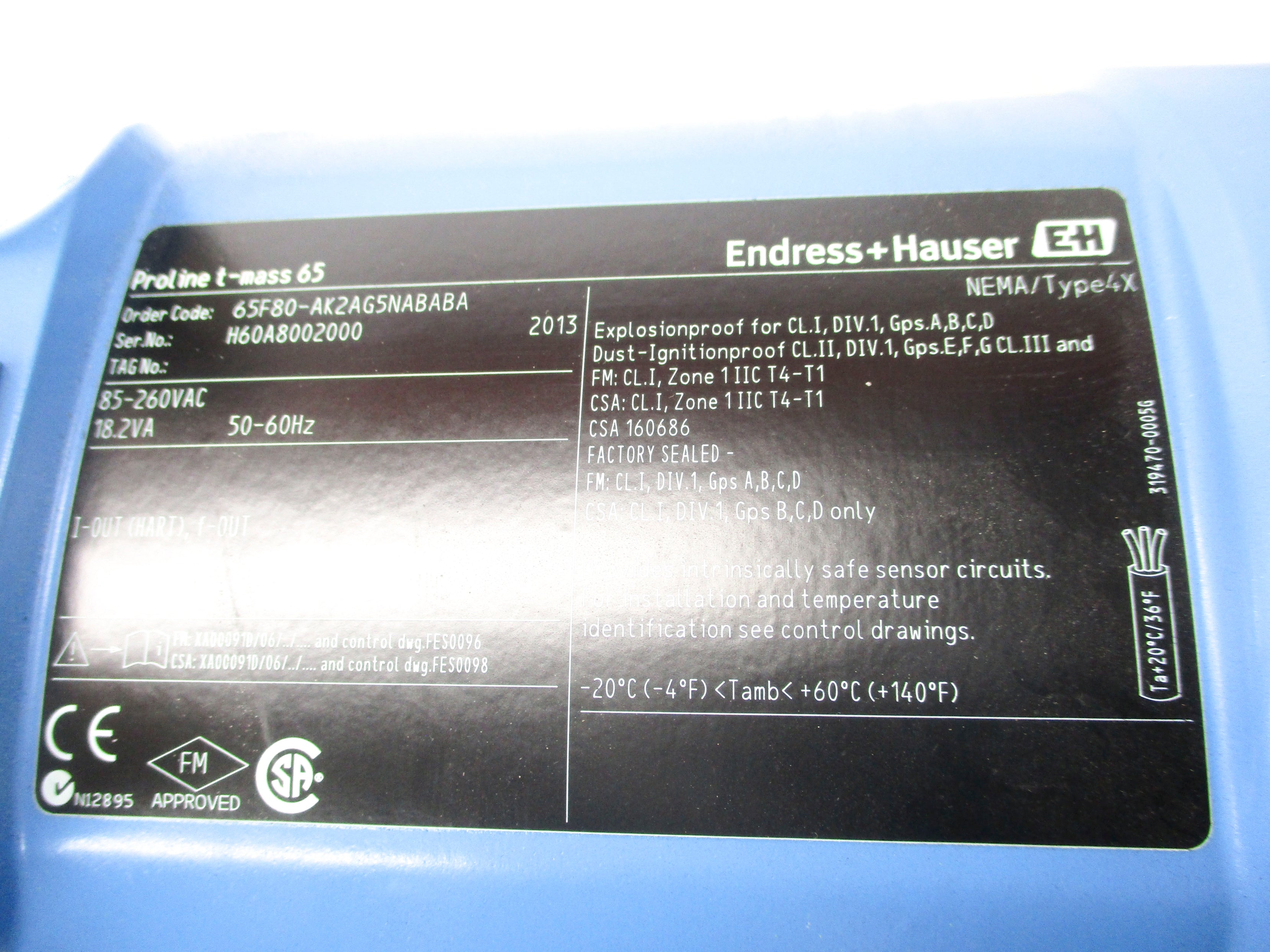 ENDRESS+HAUSER 65F80-AK2AG5NABABA NSMP