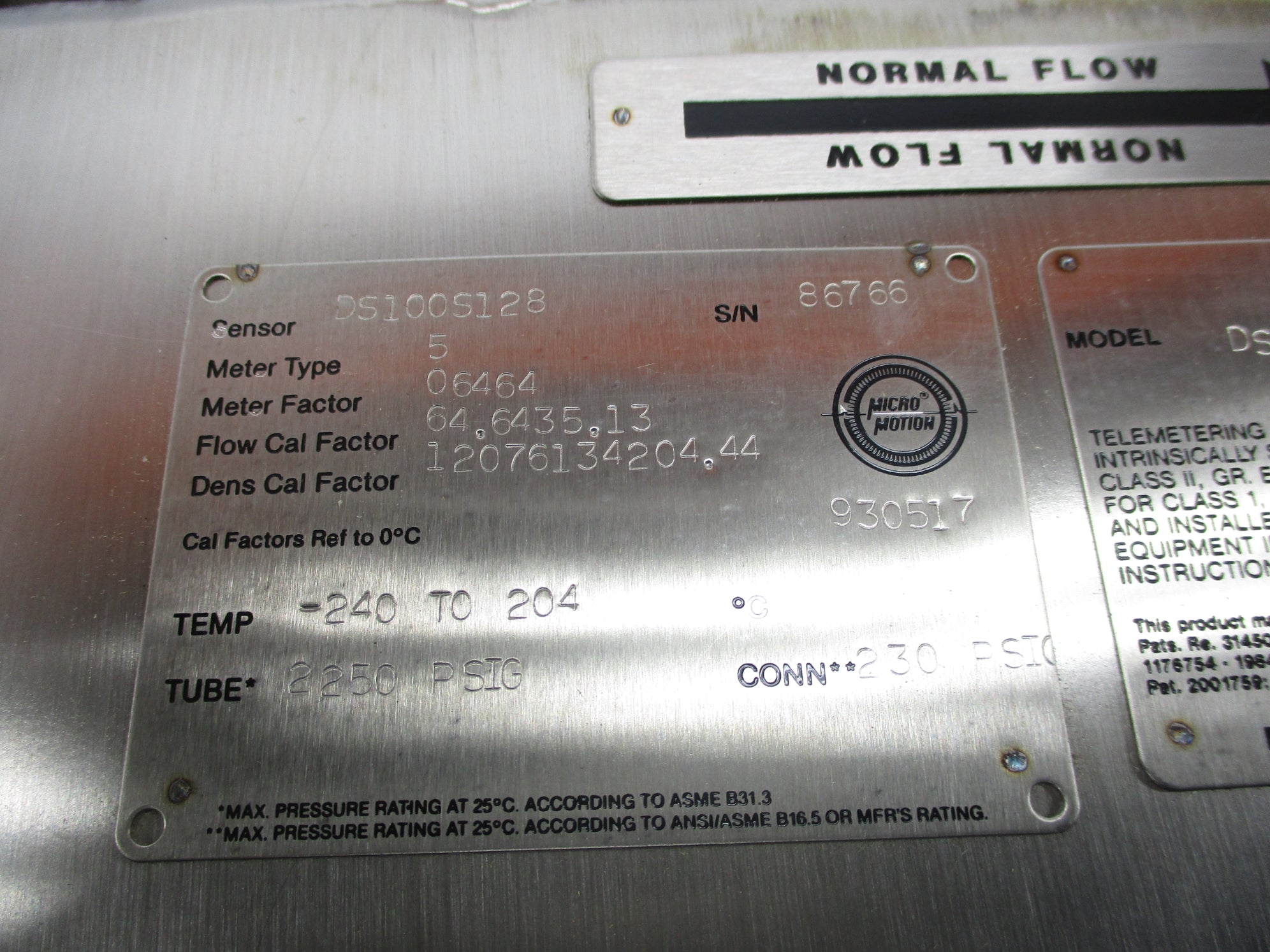 MICROMOTION DS100S128 NSMP