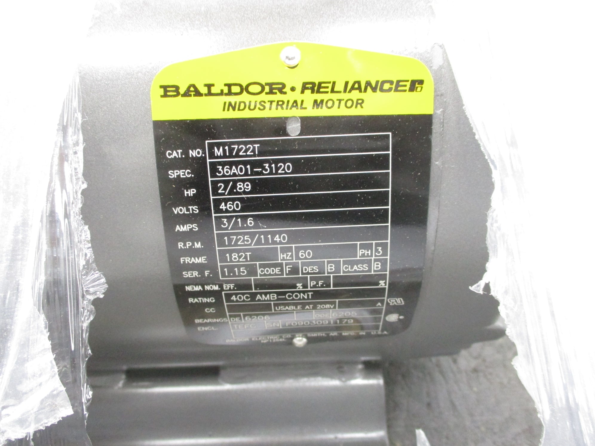 BALDOR M1722T NSMP