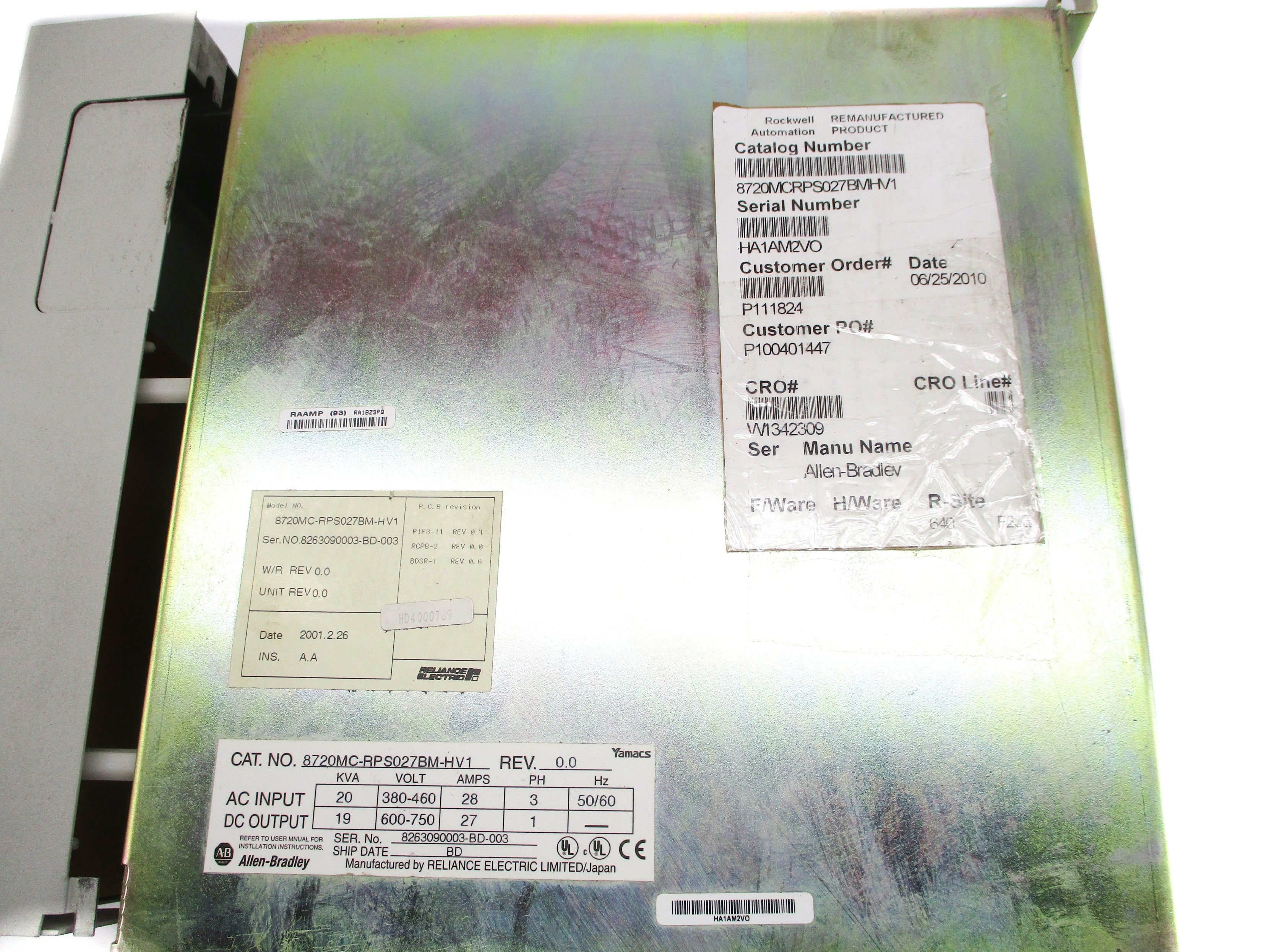 ALLEN BRADLEY 8720MC-RPS027BM-HV1 REMAN