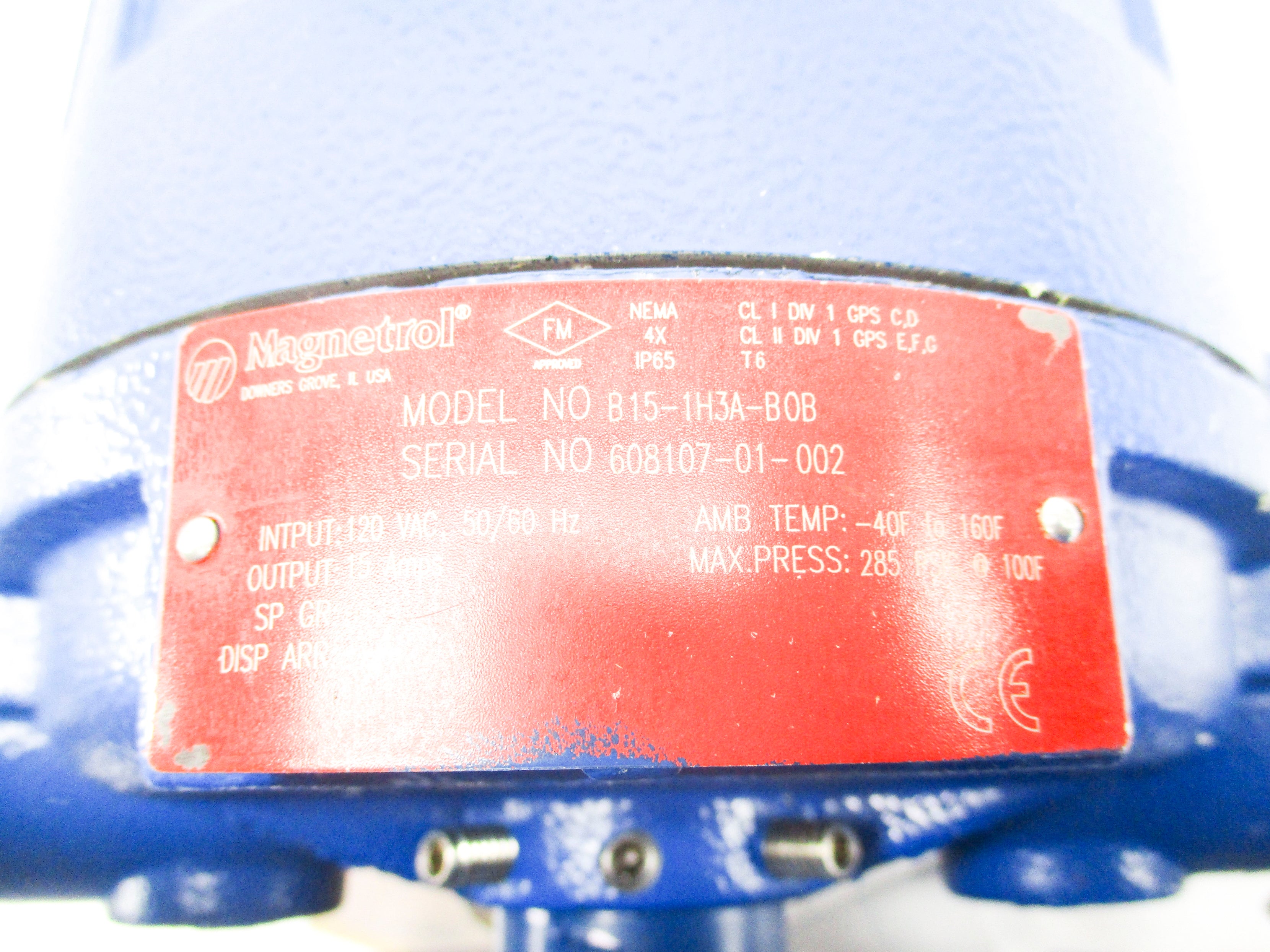 MAGNETROL B15-1H3A-B0B 285PSI NSMP