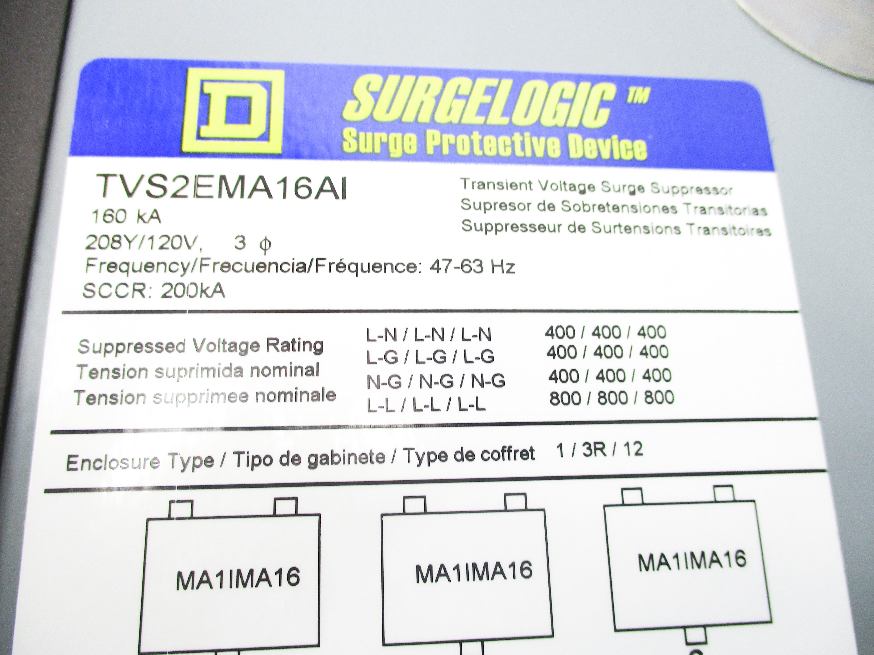 SQUARE D TVS2EMA16AI NSMP