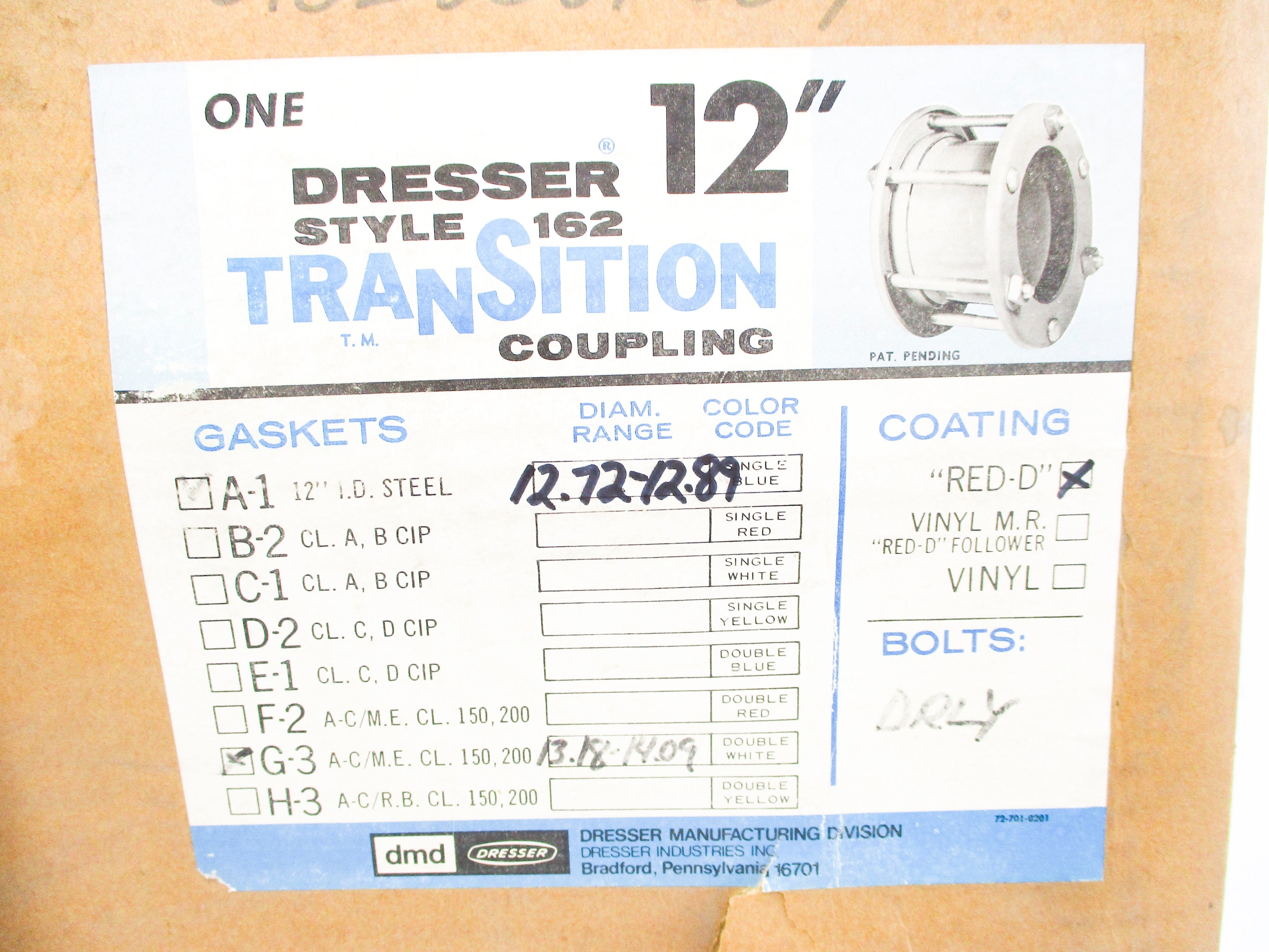 DRESSER 162 RED-D NSFS