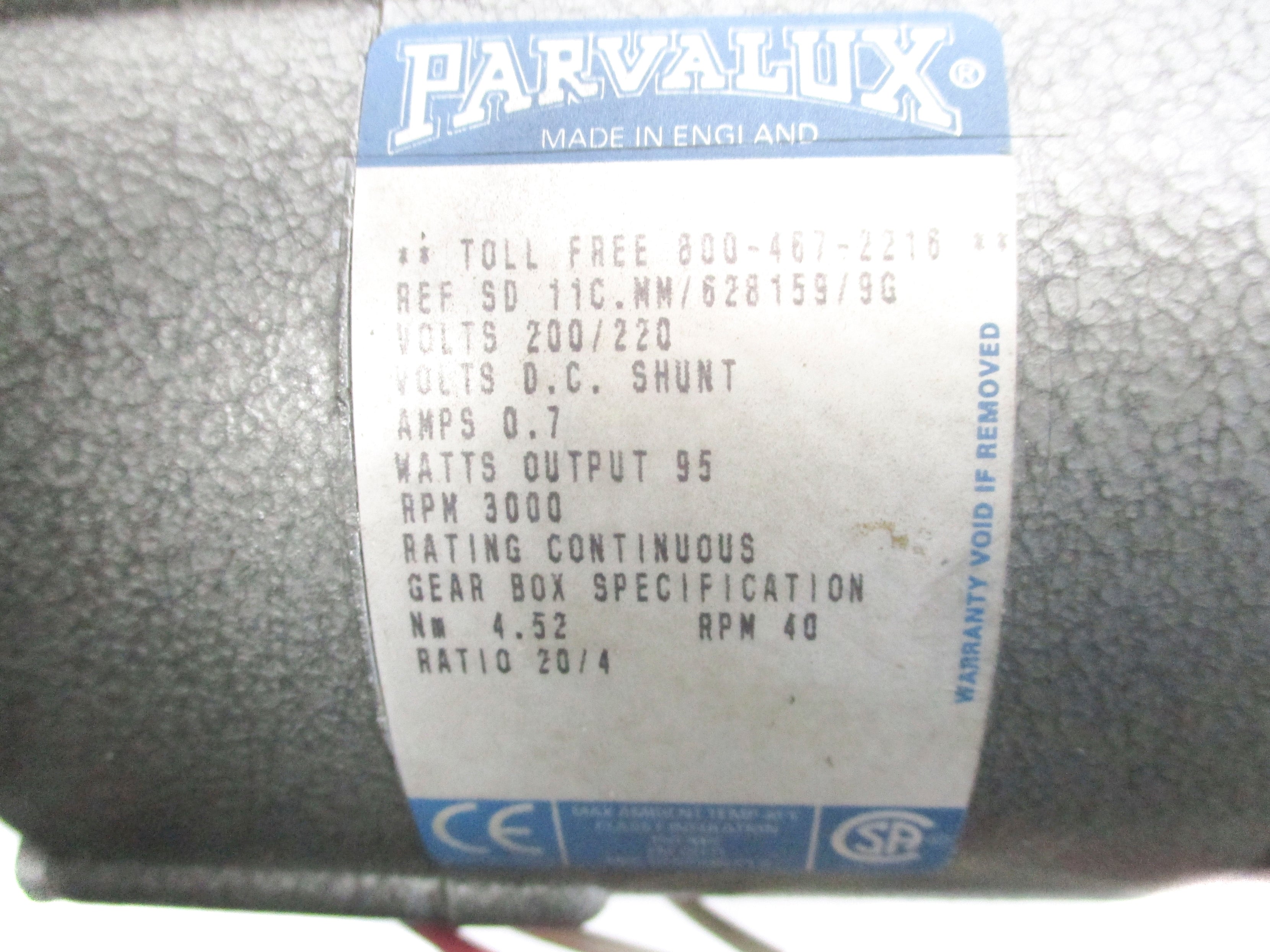 PARVALUX SD11C.MM/628159/9G NSNP