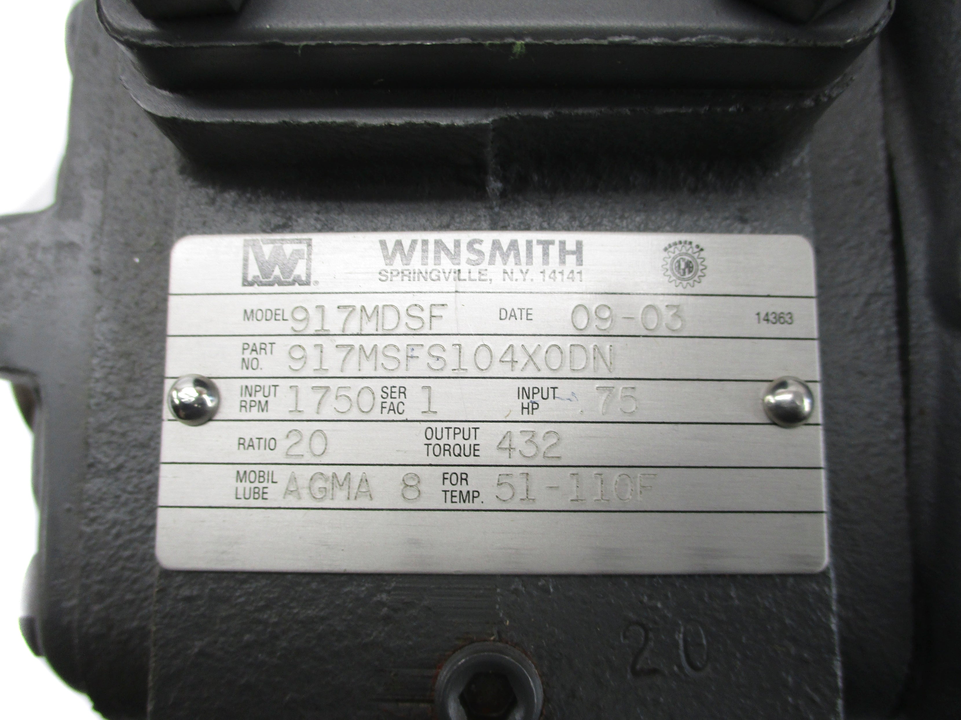 WINSMITH 917MSFS104X0DN NSMP