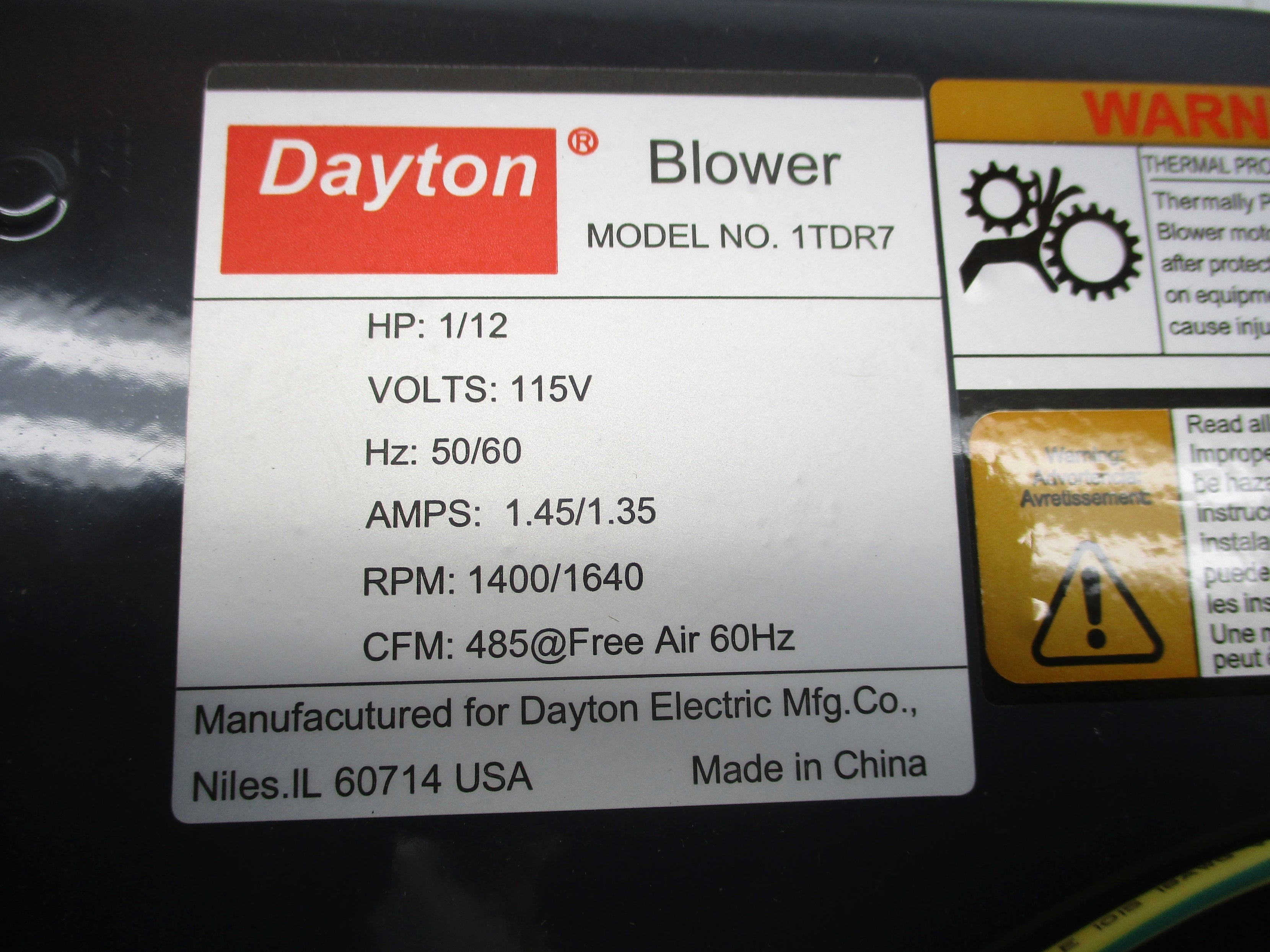 DAYTON 1TDR7 (AS PICTURED) NSMP